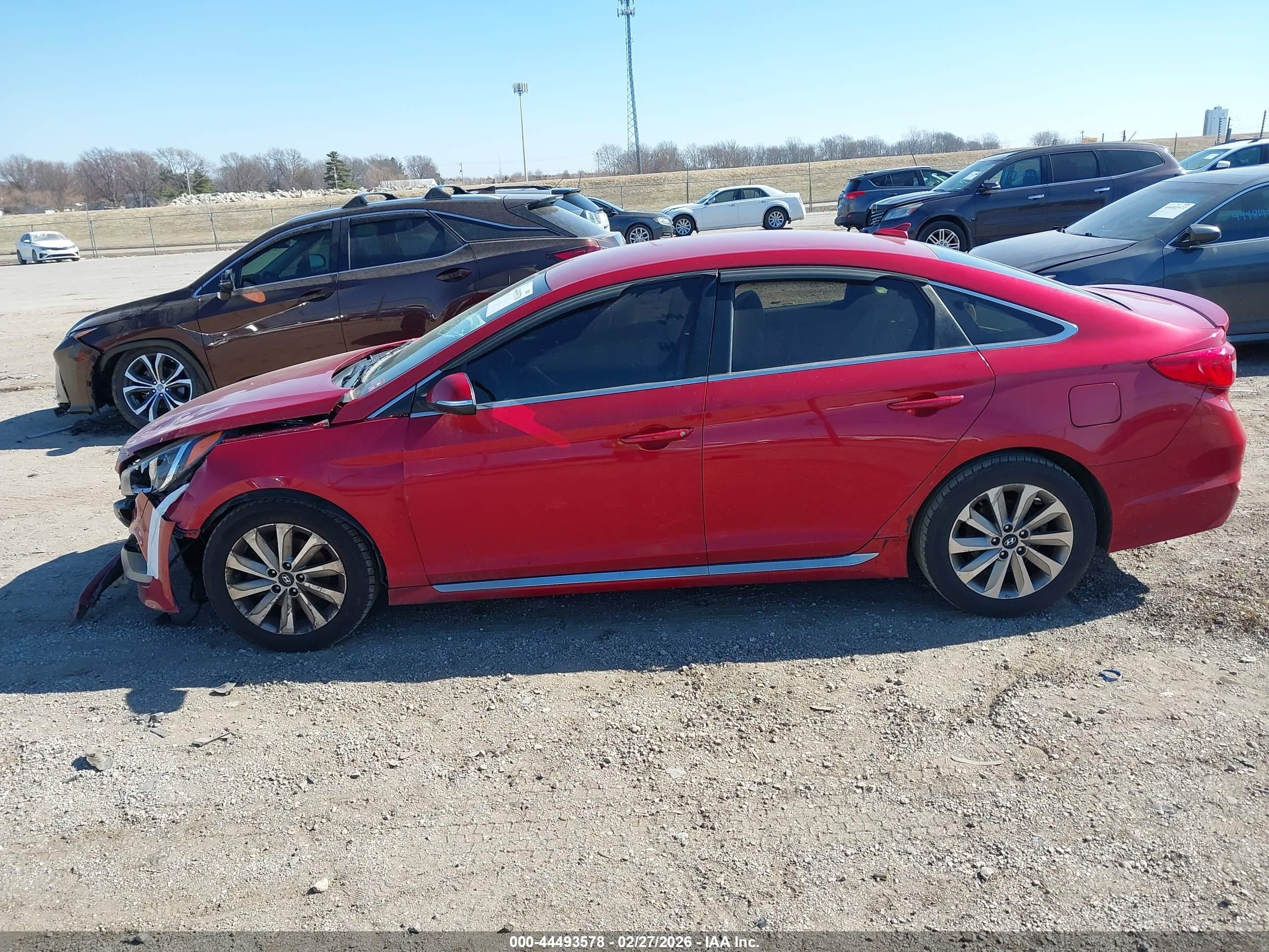 2017 Hyundai Sonata Sport Red vin: 5NPE34AF8HH442501