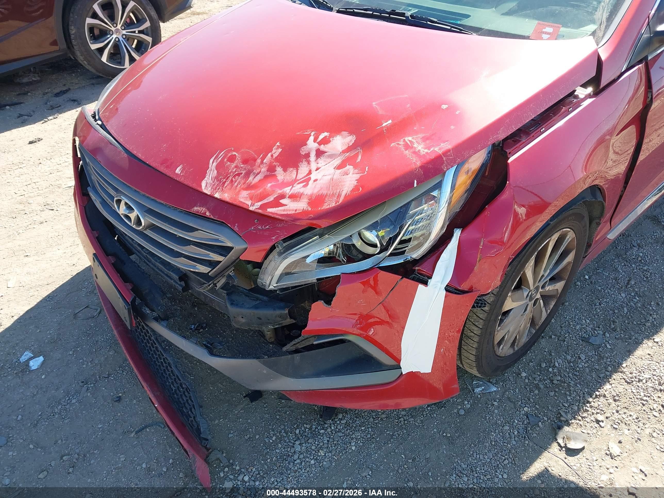 2017 Hyundai Sonata Sport Red vin: 5NPE34AF8HH442501