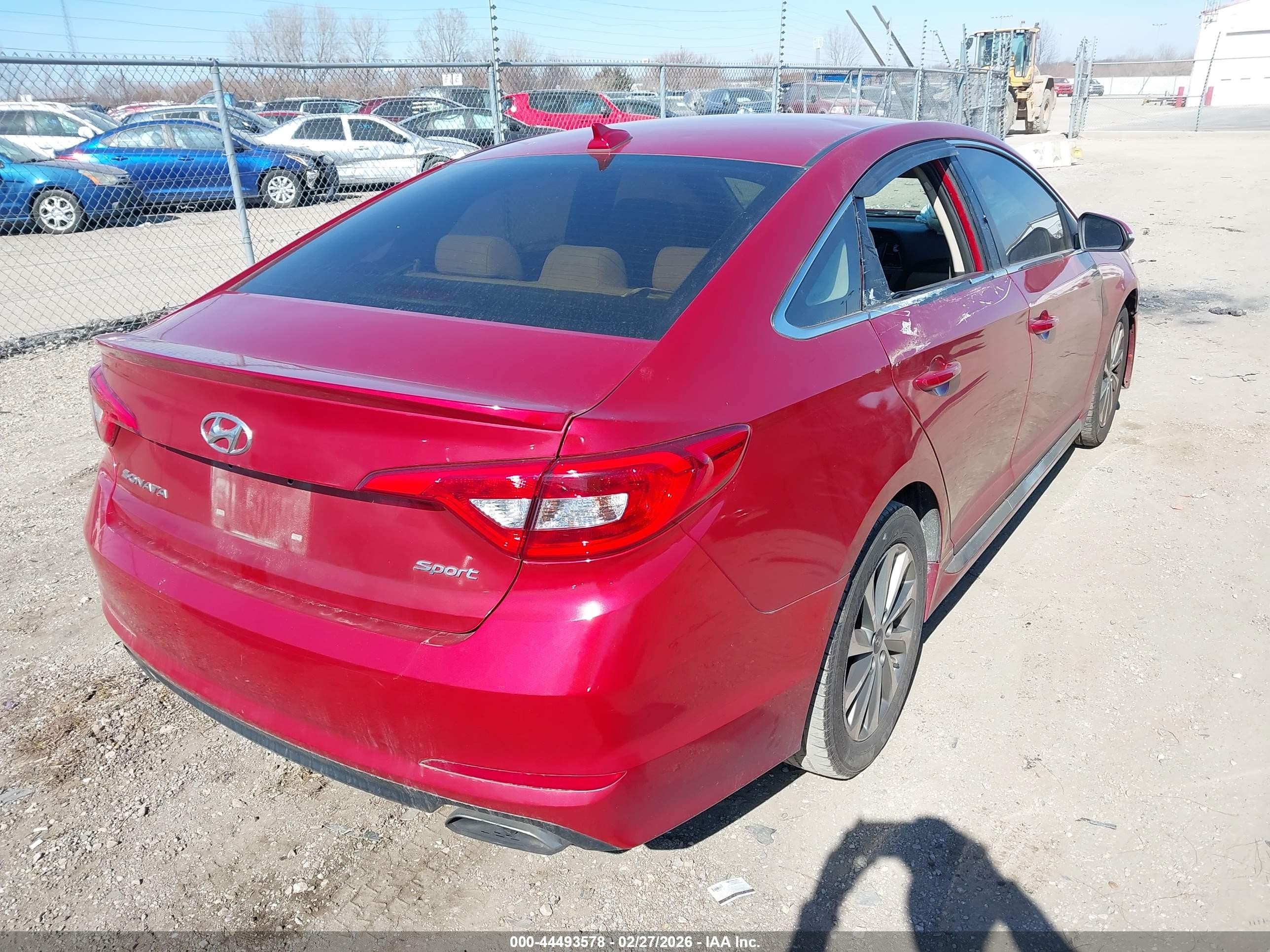 2017 Hyundai Sonata Sport Red vin: 5NPE34AF8HH442501
