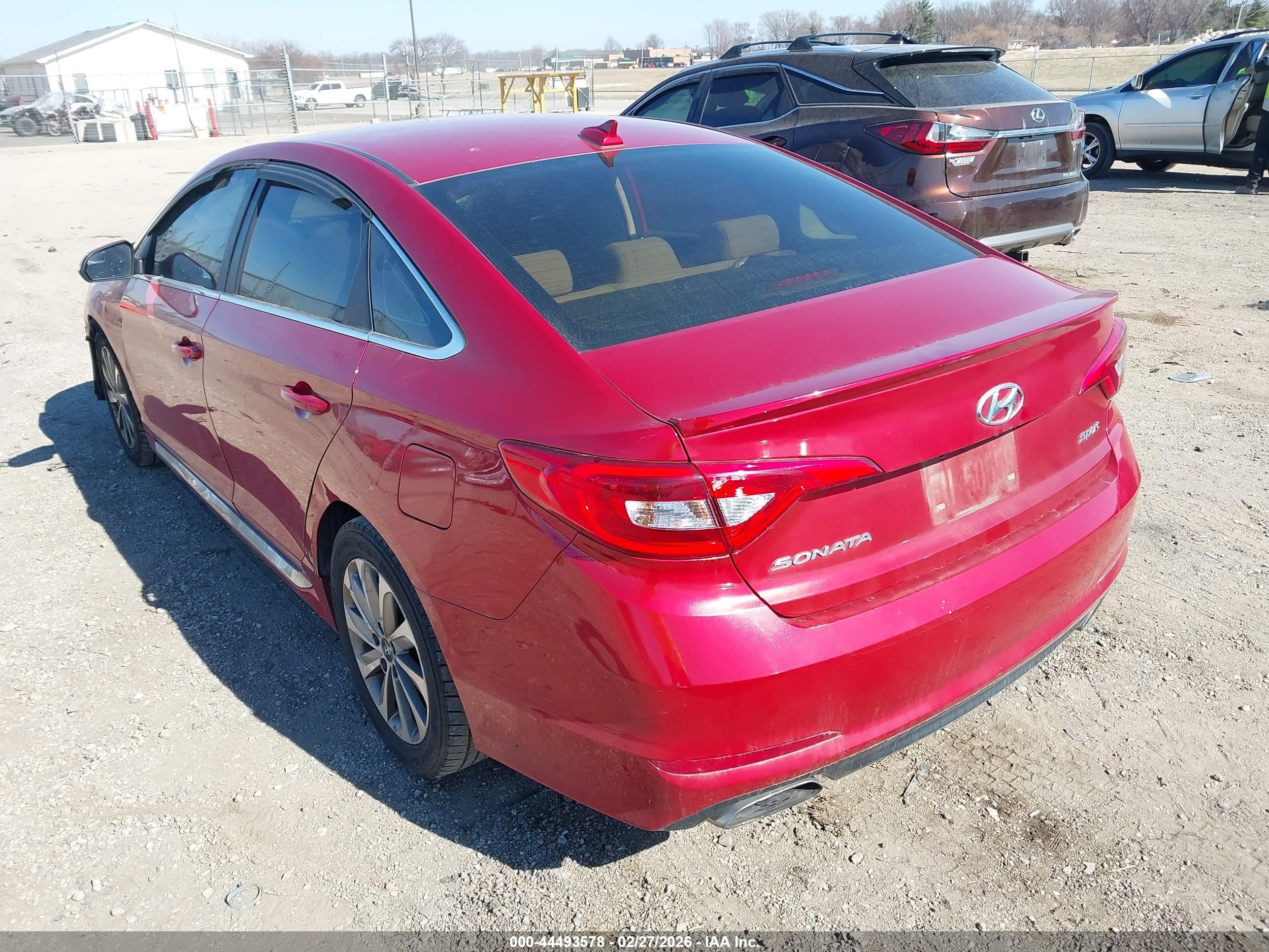 2017 Hyundai Sonata Sport Red vin: 5NPE34AF8HH442501