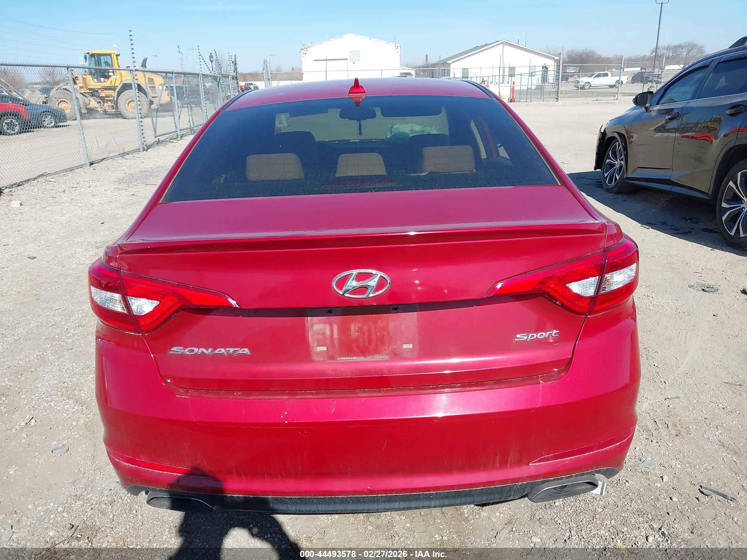 2017 Hyundai Sonata Sport Red vin: 5NPE34AF8HH442501