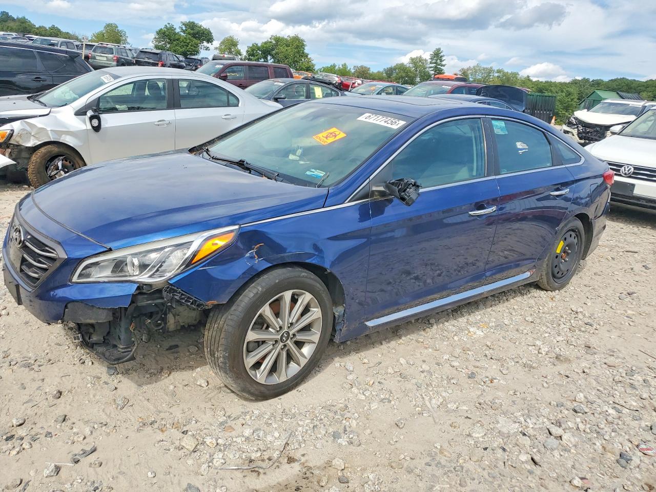 2017 Hyundai Sonata Limited Blue vin: 5NPE34AF8HH511347