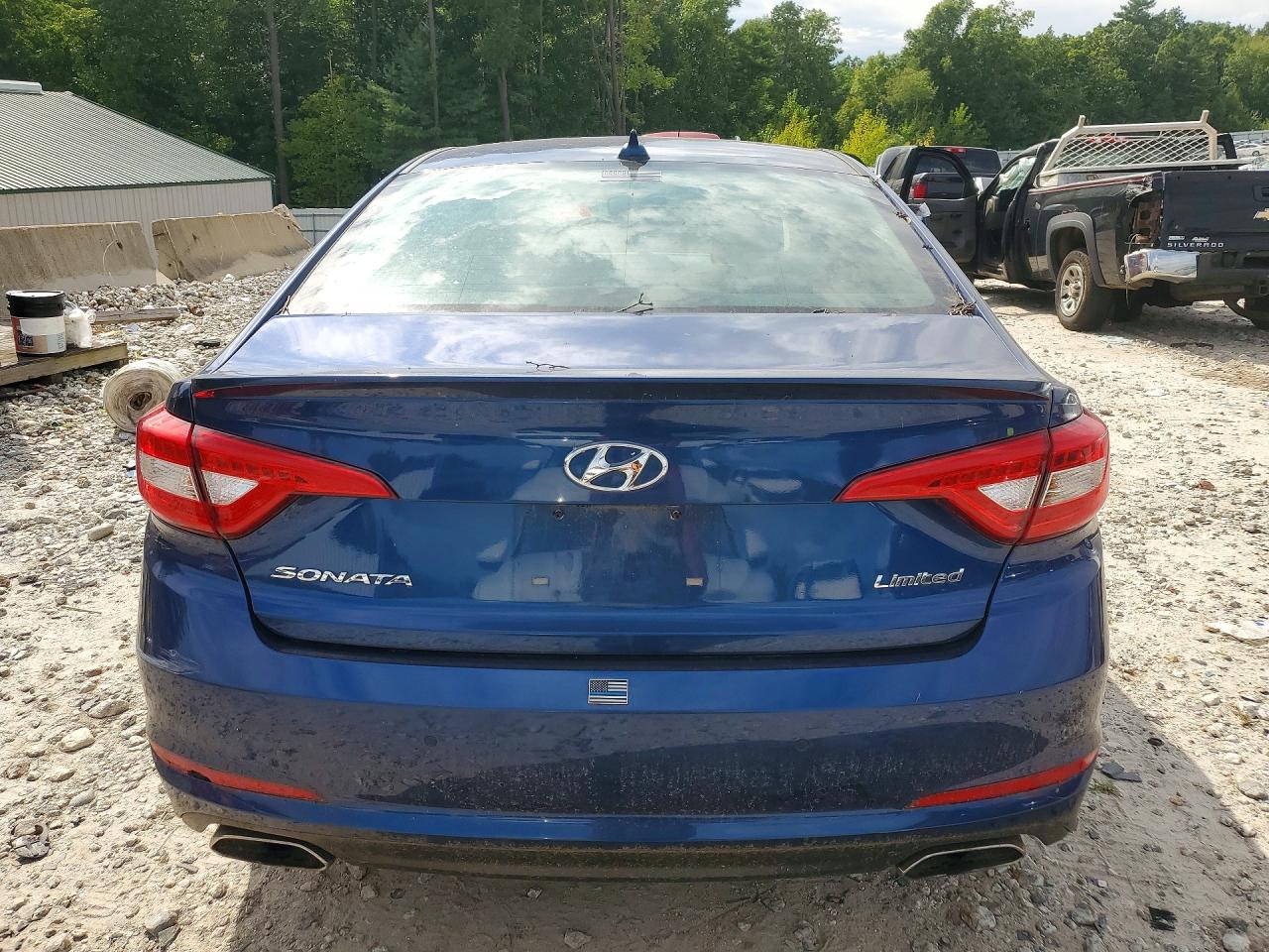 2017 Hyundai Sonata Limited Blue vin: 5NPE34AF8HH511347