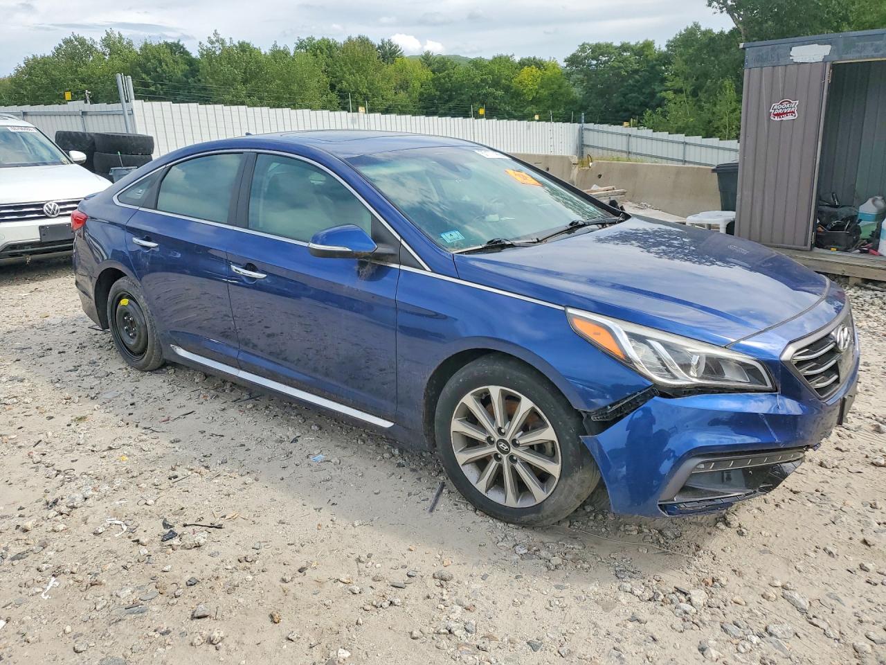 2017 Hyundai Sonata Limited Blue vin: 5NPE34AF8HH511347