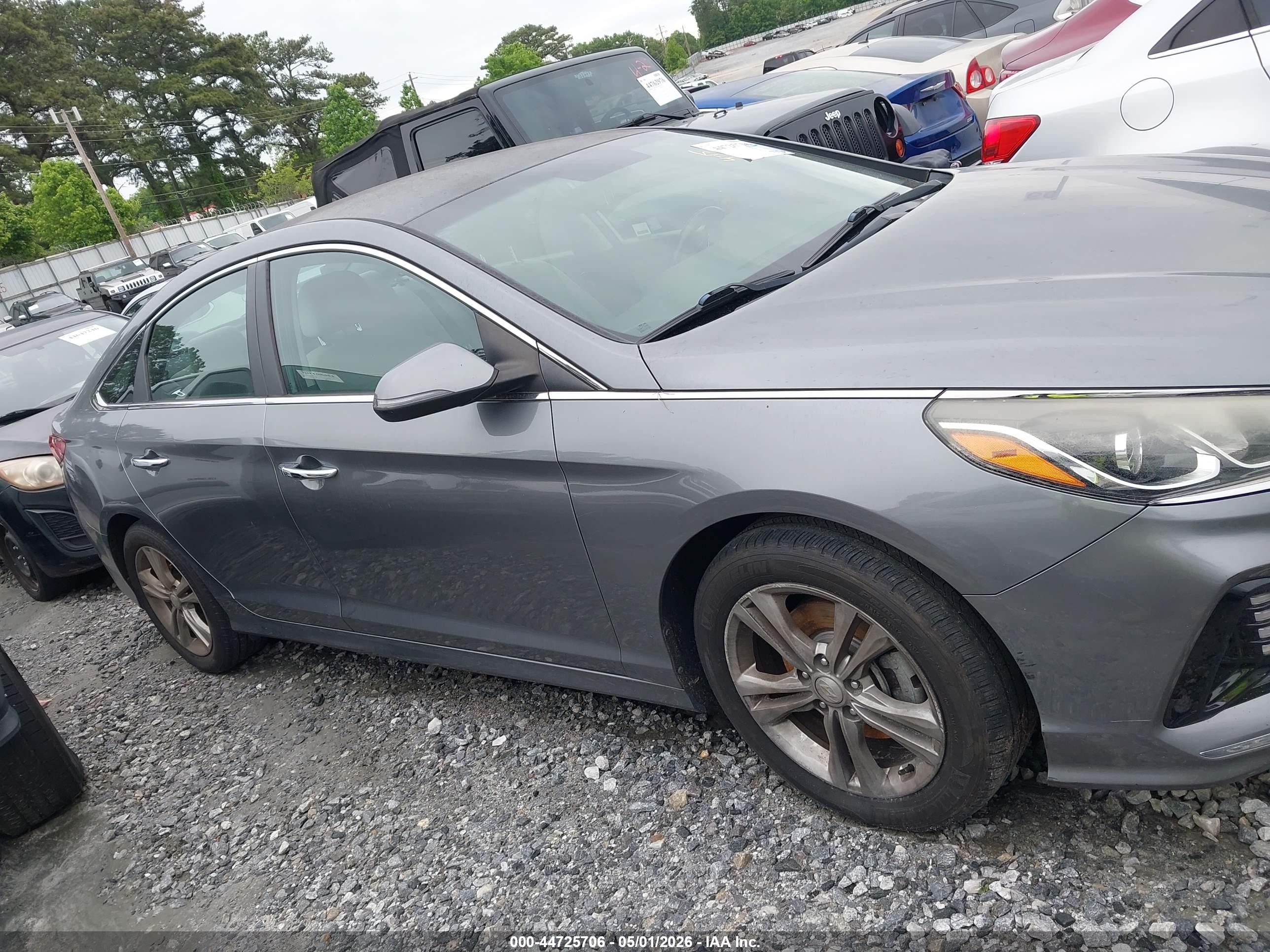 2018 Hyundai Sonata Sel Серый vin: 5NPE34AF8JH636970