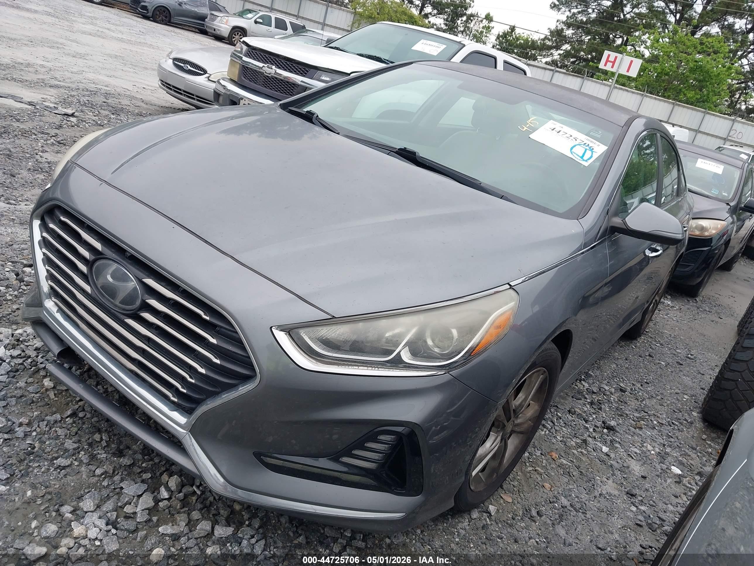2018 Hyundai Sonata Sel Серый vin: 5NPE34AF8JH636970