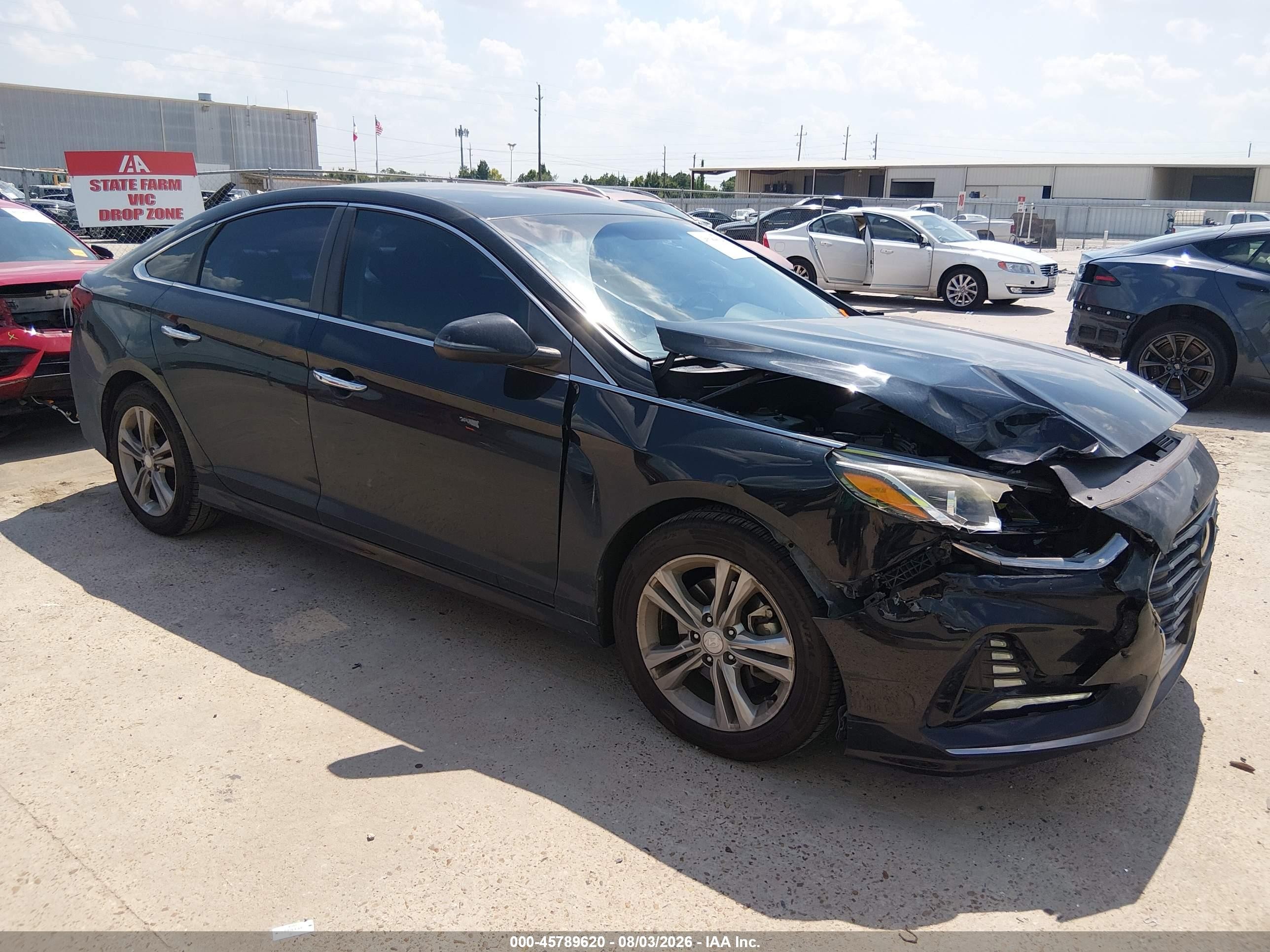 2018 Hyundai Sonata Sel Black vin: 5NPE34AF8JH642977
