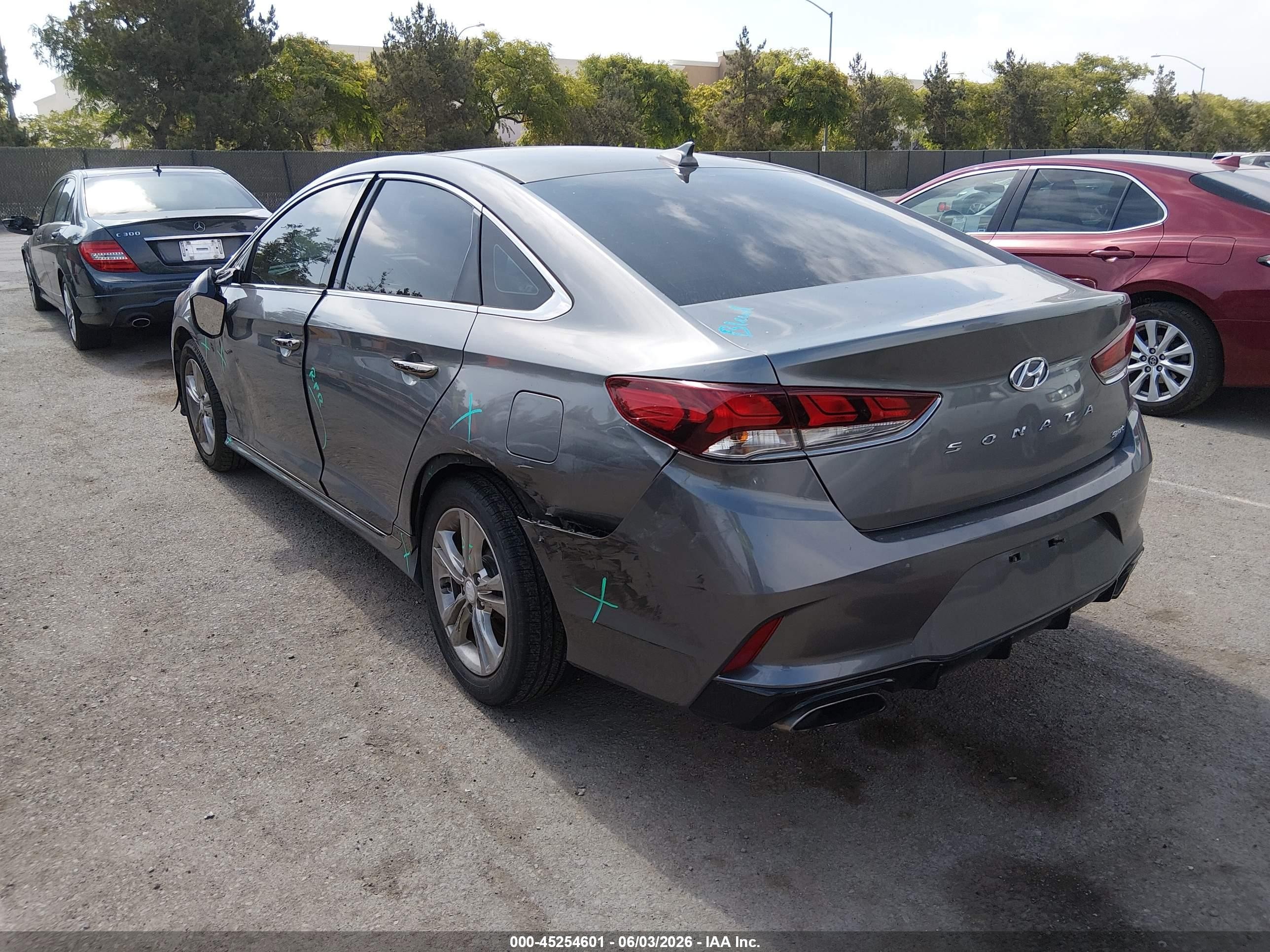 2018 Hyundai Sonata Sport Серый vin: 5NPE34AF8JH697431