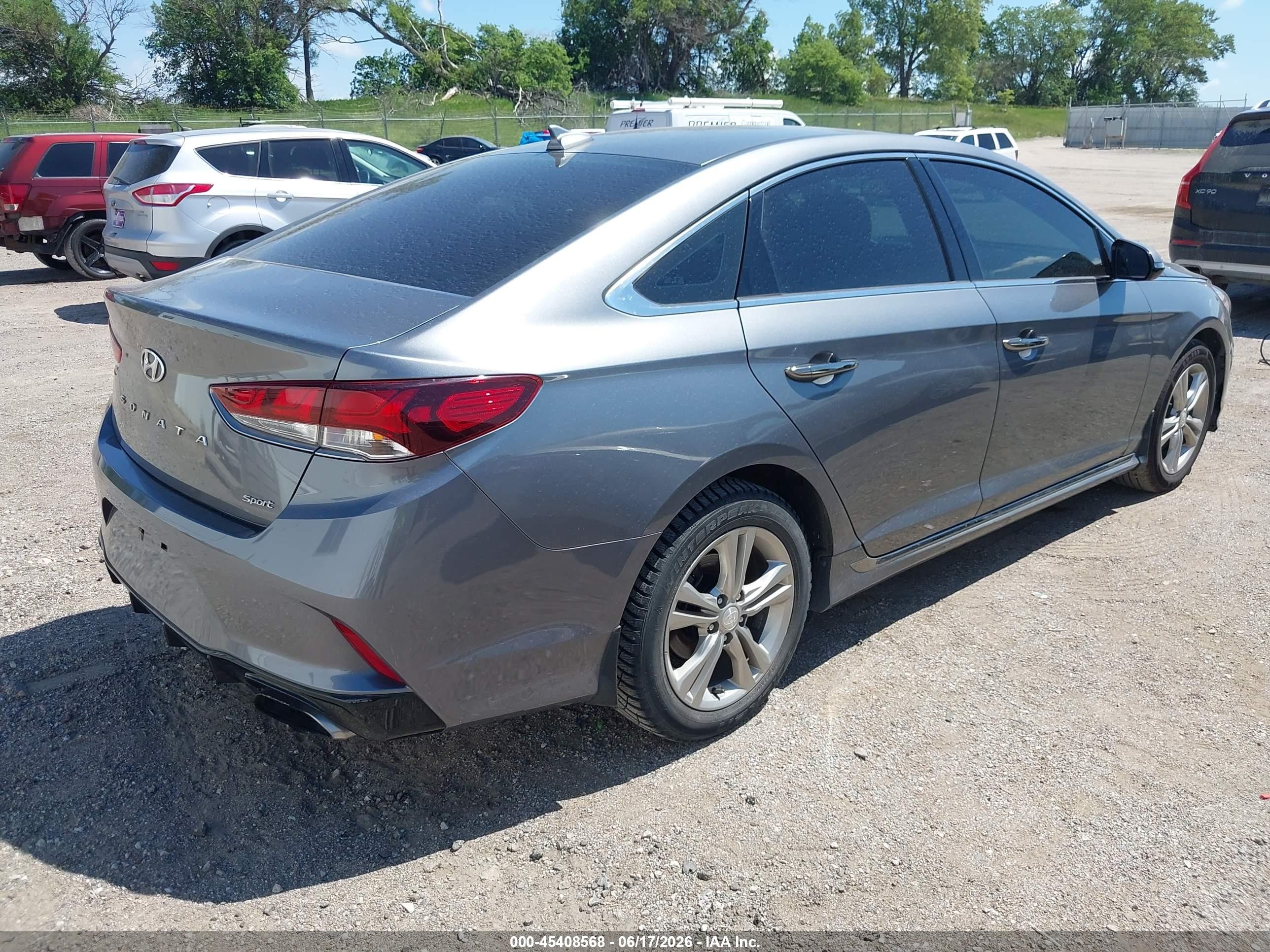 2019 Hyundai Sonata Sport Gray vin: 5NPE34AF8KH780875