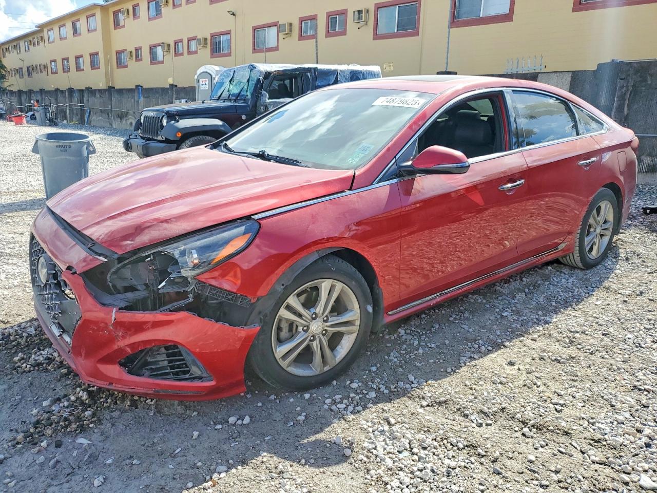 2019 Hyundai Sonata Red vin: 5NPE34AF8KH820680