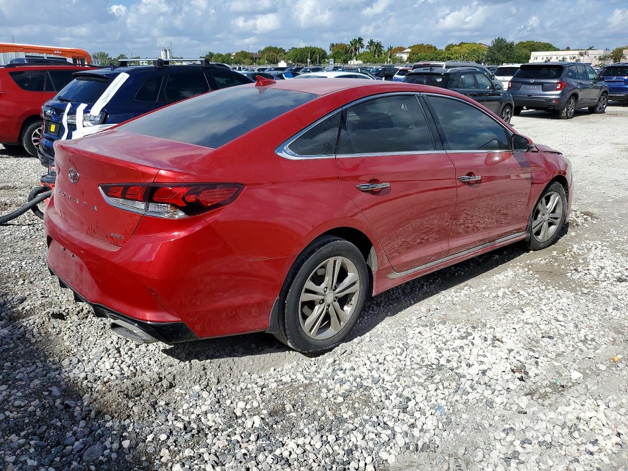 2019 Hyundai Sonata Red vin: 5NPE34AF8KH820680