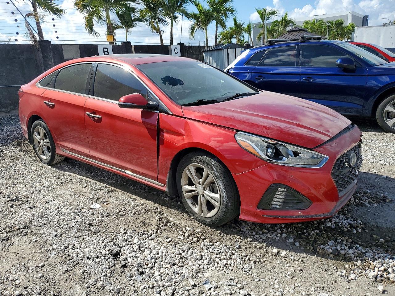 2019 Hyundai Sonata Red vin: 5NPE34AF8KH820680