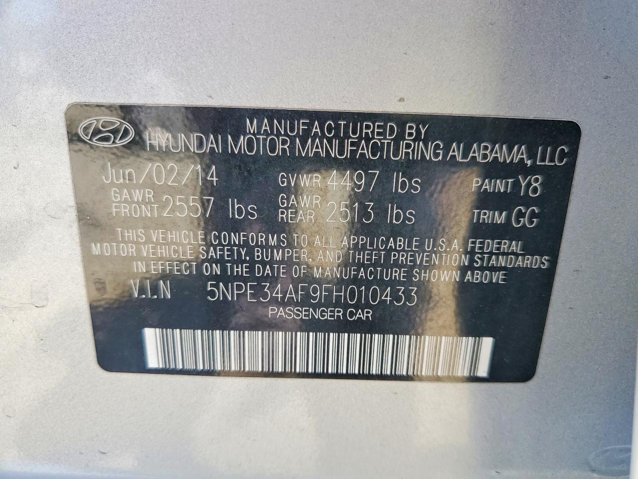 2015 Hyundai Sonata Limited Silver vin: 5NPE34AF9FH010433