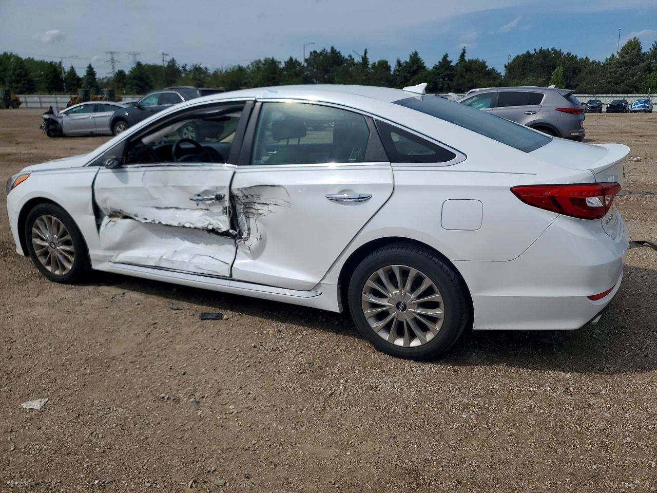 2015 Hyundai Sonata Limited White vin: 5NPE34AF9FH014076