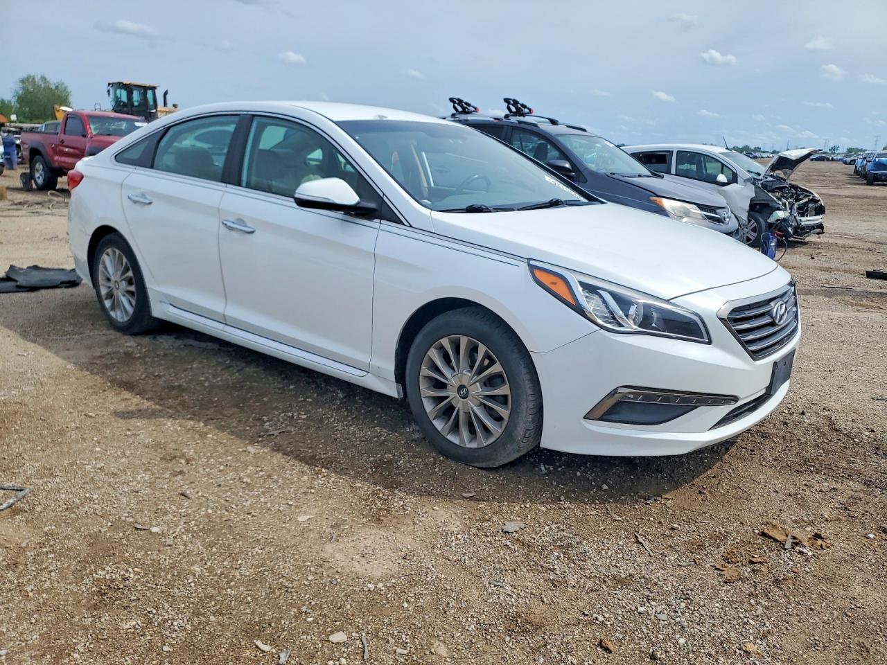 2015 Hyundai Sonata Limited White vin: 5NPE34AF9FH014076