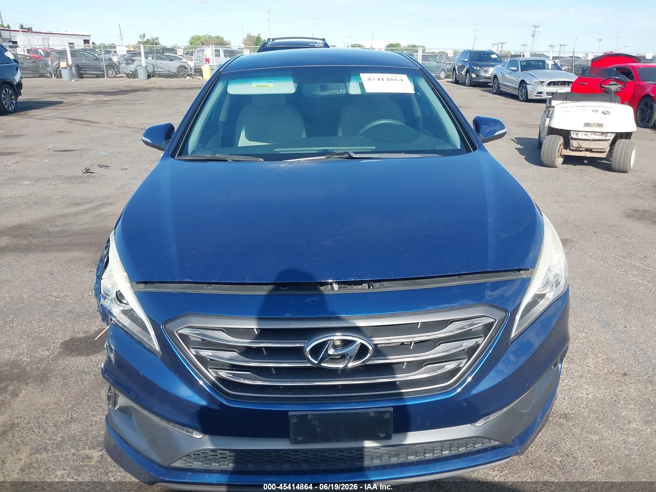 2015 Hyundai Sonata Sport Blue vin: 5NPE34AF9FH020816