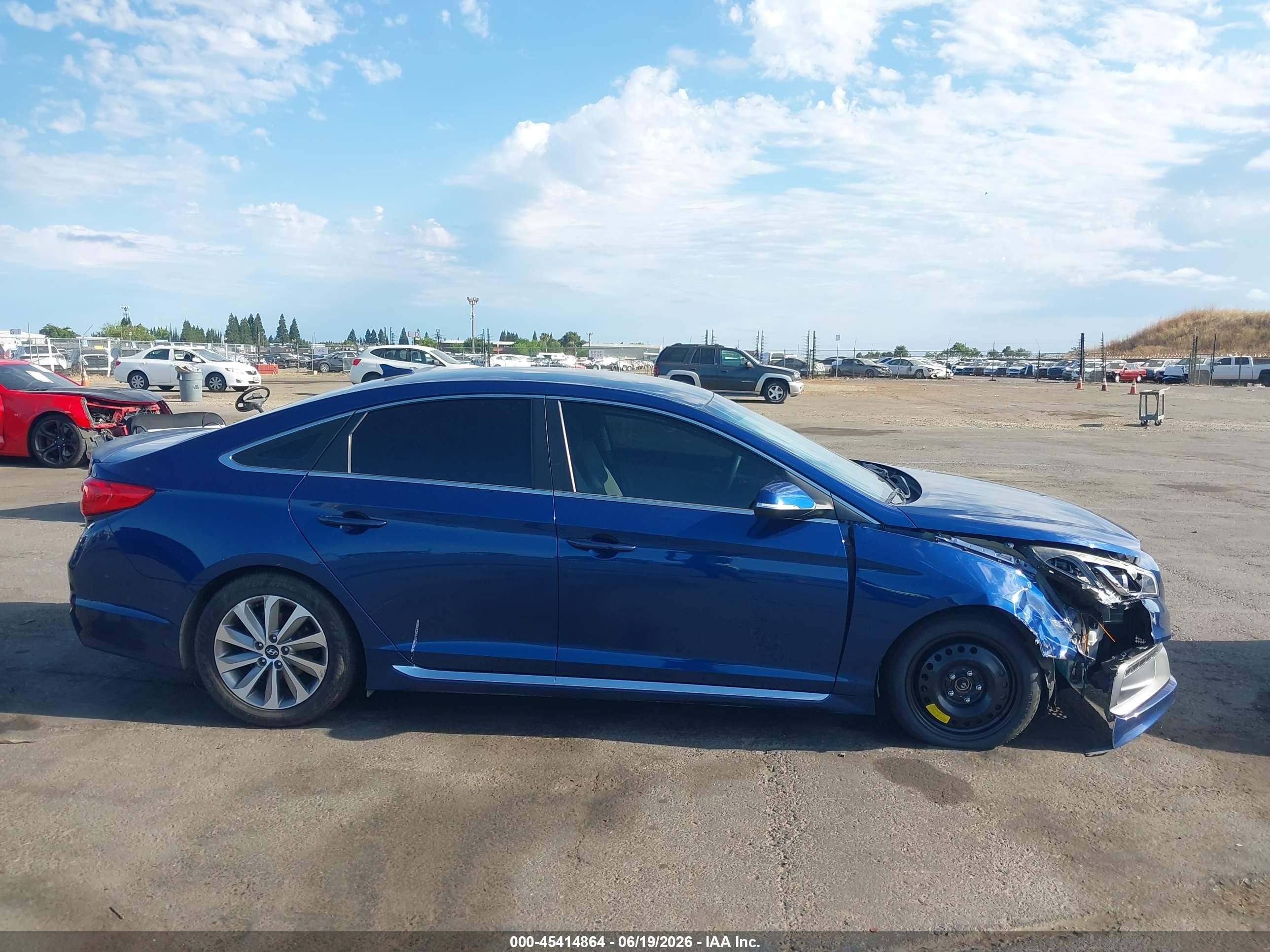 2015 Hyundai Sonata Sport Blue vin: 5NPE34AF9FH020816