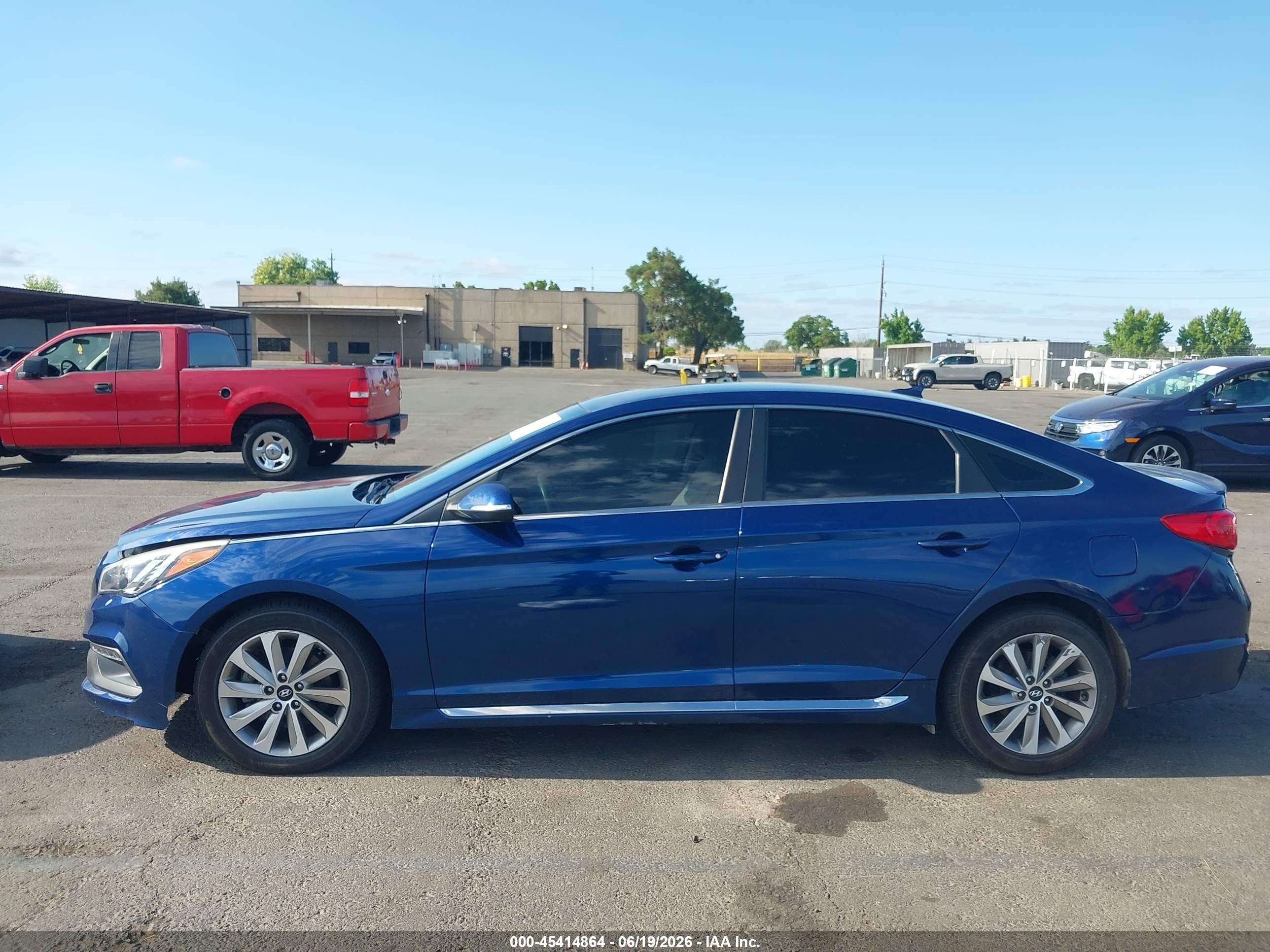 2015 Hyundai Sonata Sport Blue vin: 5NPE34AF9FH020816
