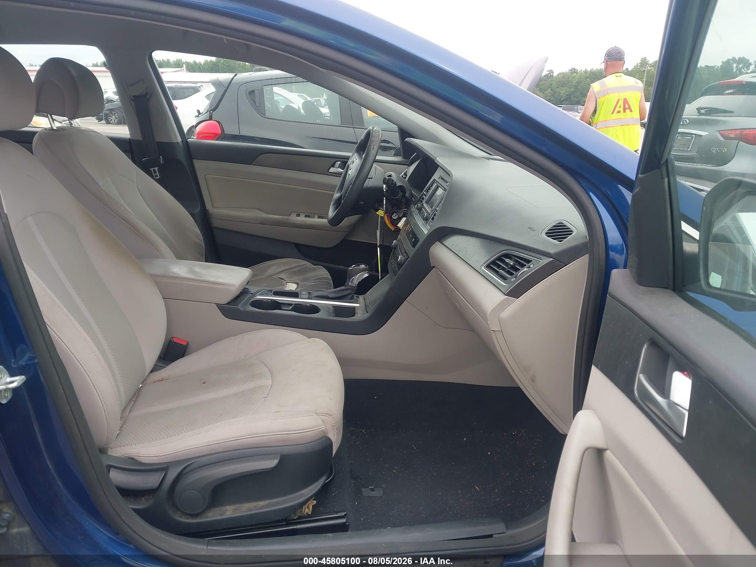2015 Hyundai Sonata Sport Синий vin: 5NPE34AF9FH024283