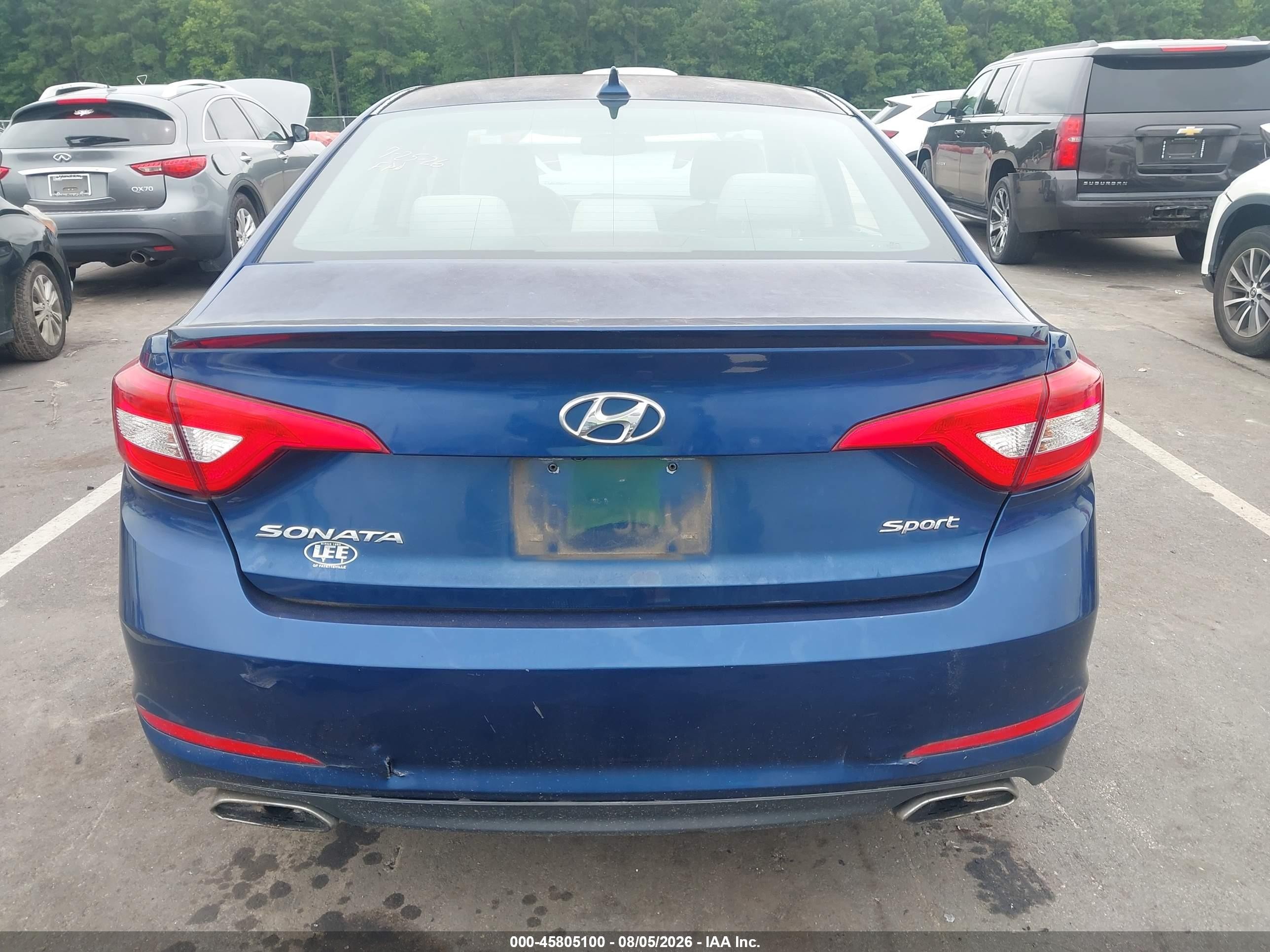 2015 Hyundai Sonata Sport Синий vin: 5NPE34AF9FH024283