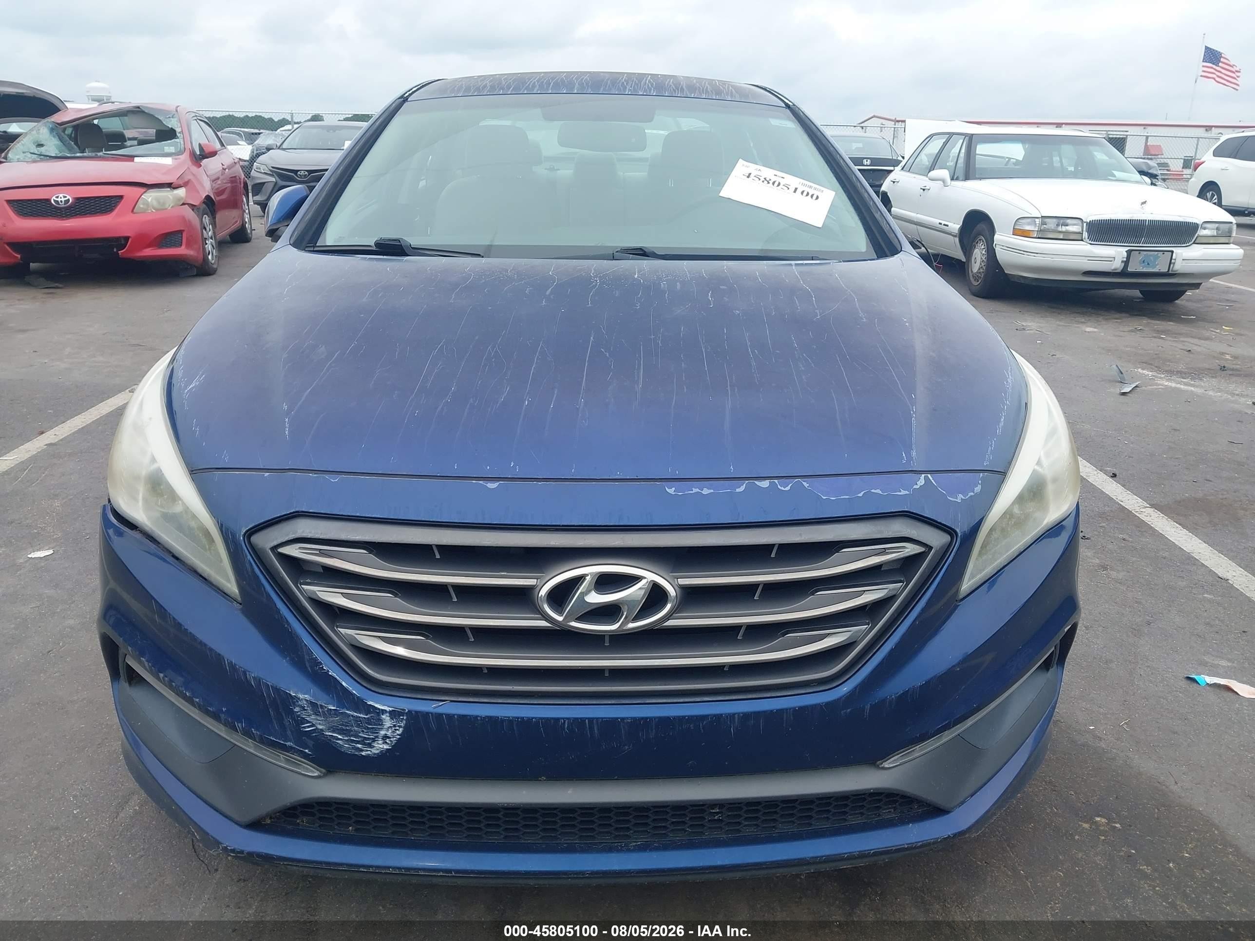 2015 Hyundai Sonata Sport Синий vin: 5NPE34AF9FH024283