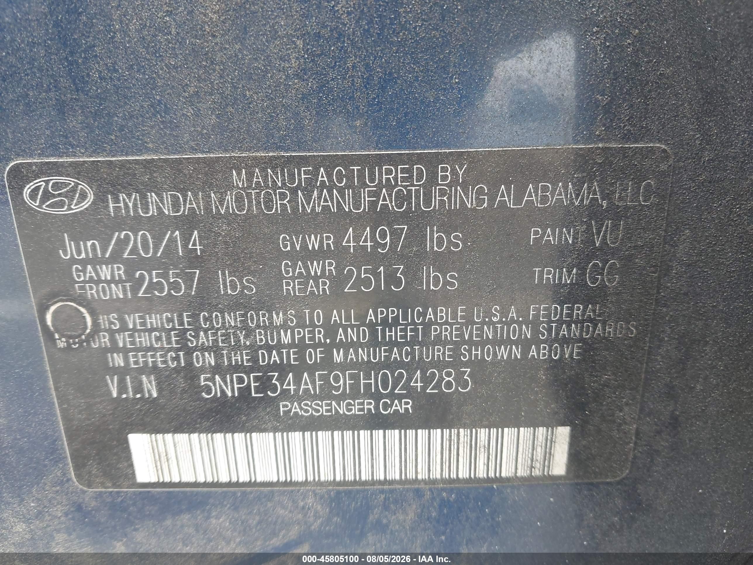 2015 Hyundai Sonata Sport Синий vin: 5NPE34AF9FH024283