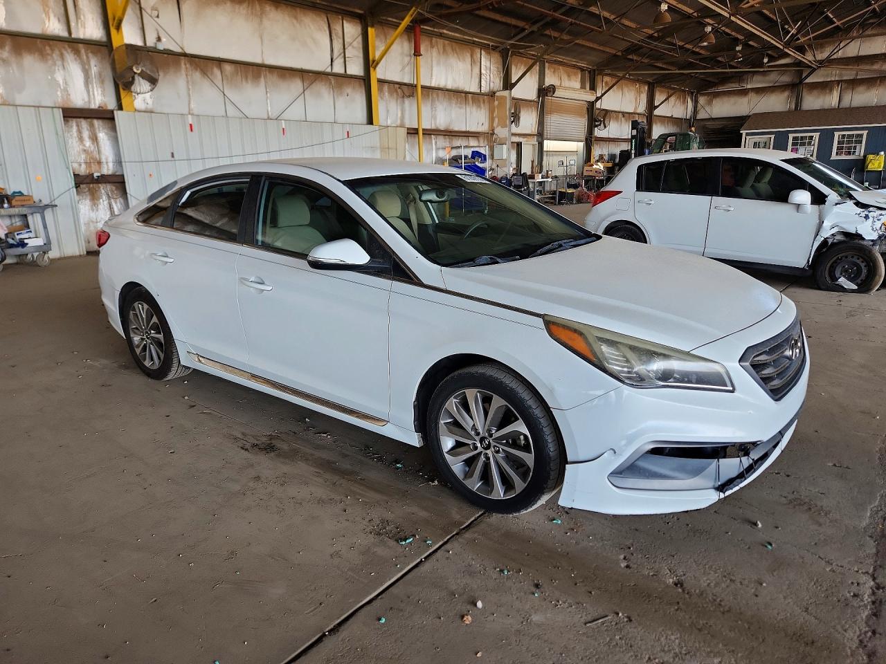 2015 Hyundai Sonata Sport White vin: 5NPE34AF9FH027975