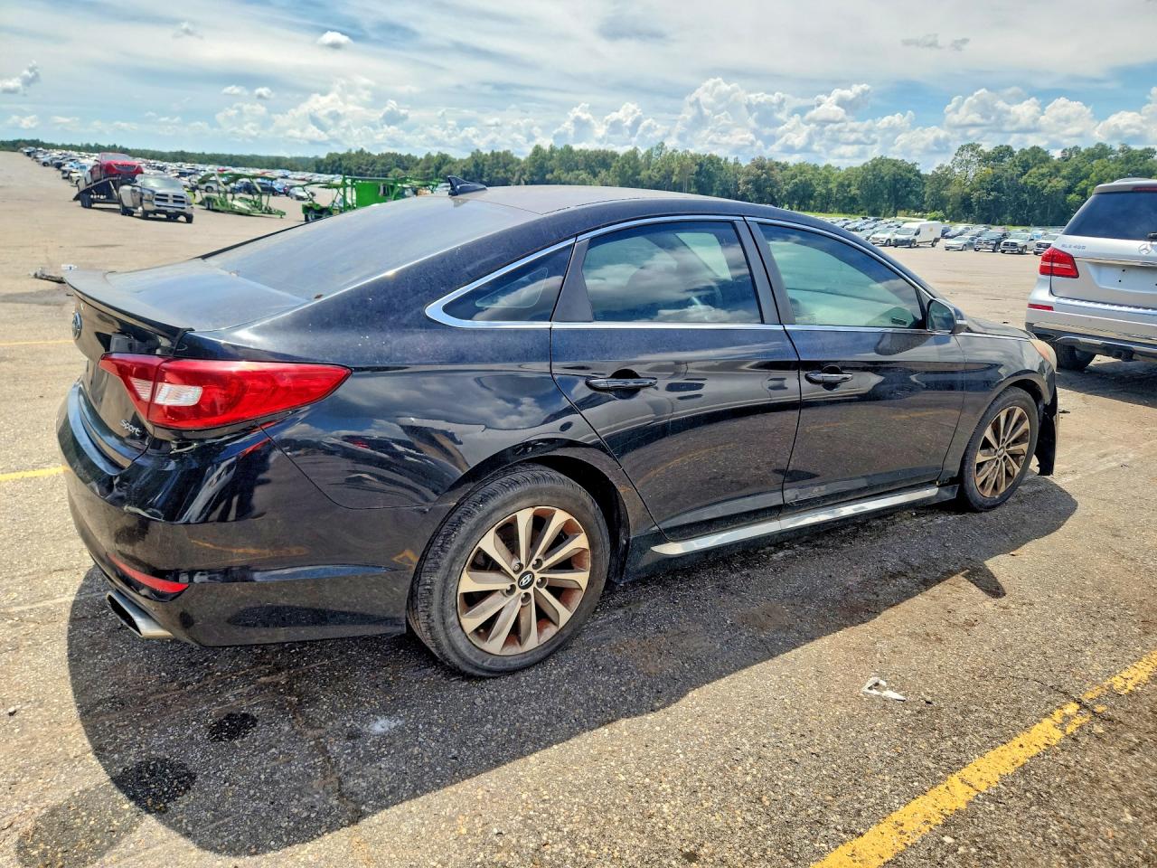 2015 Hyundai Sonata Sport Черный vin: 5NPE34AF9FH031444