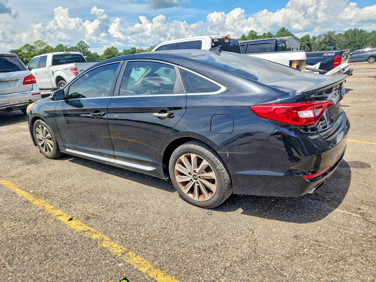 2015 Hyundai Sonata Sport Черный vin: 5NPE34AF9FH031444