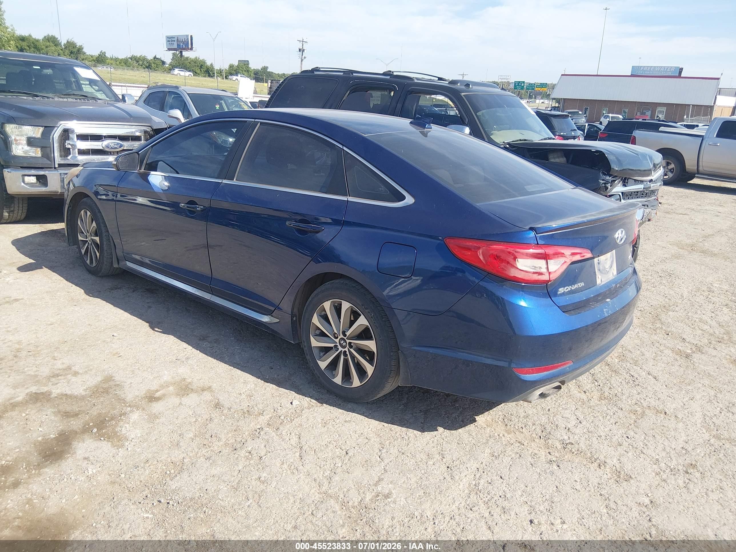 2015 Hyundai Sonata Sport Blue vin: 5NPE34AF9FH033386