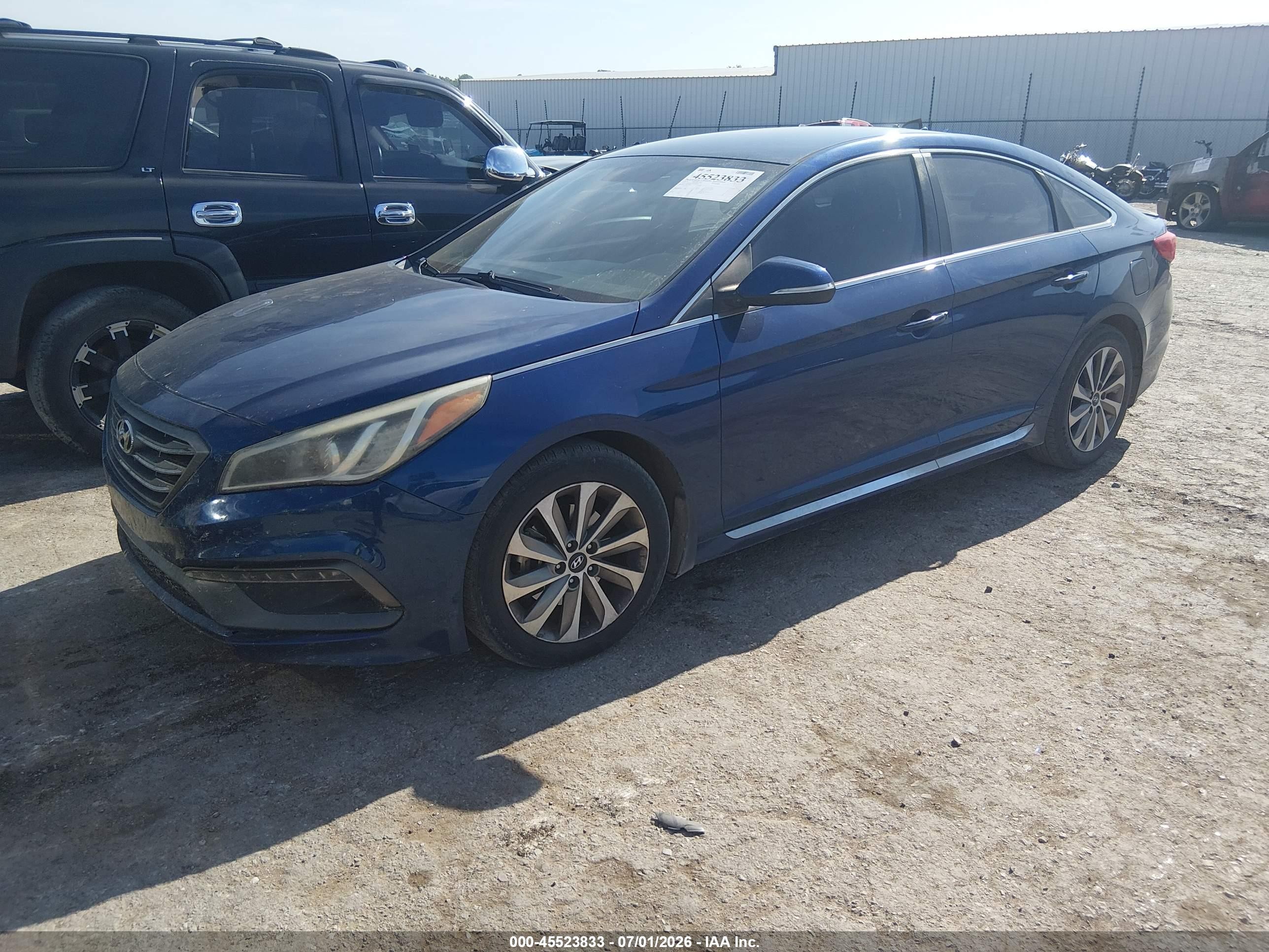 2015 Hyundai Sonata Sport Blue vin: 5NPE34AF9FH033386