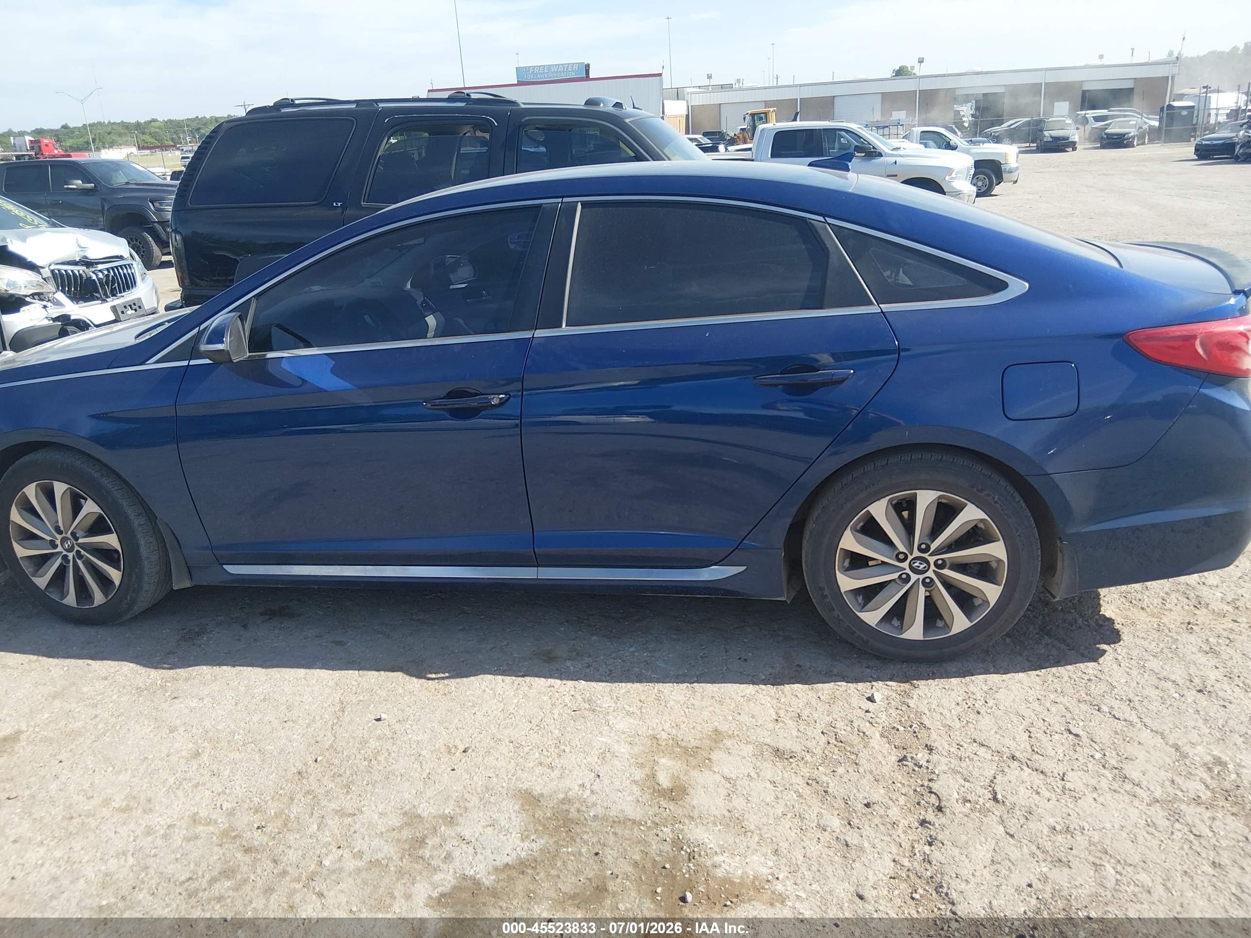 2015 Hyundai Sonata Sport Blue vin: 5NPE34AF9FH033386