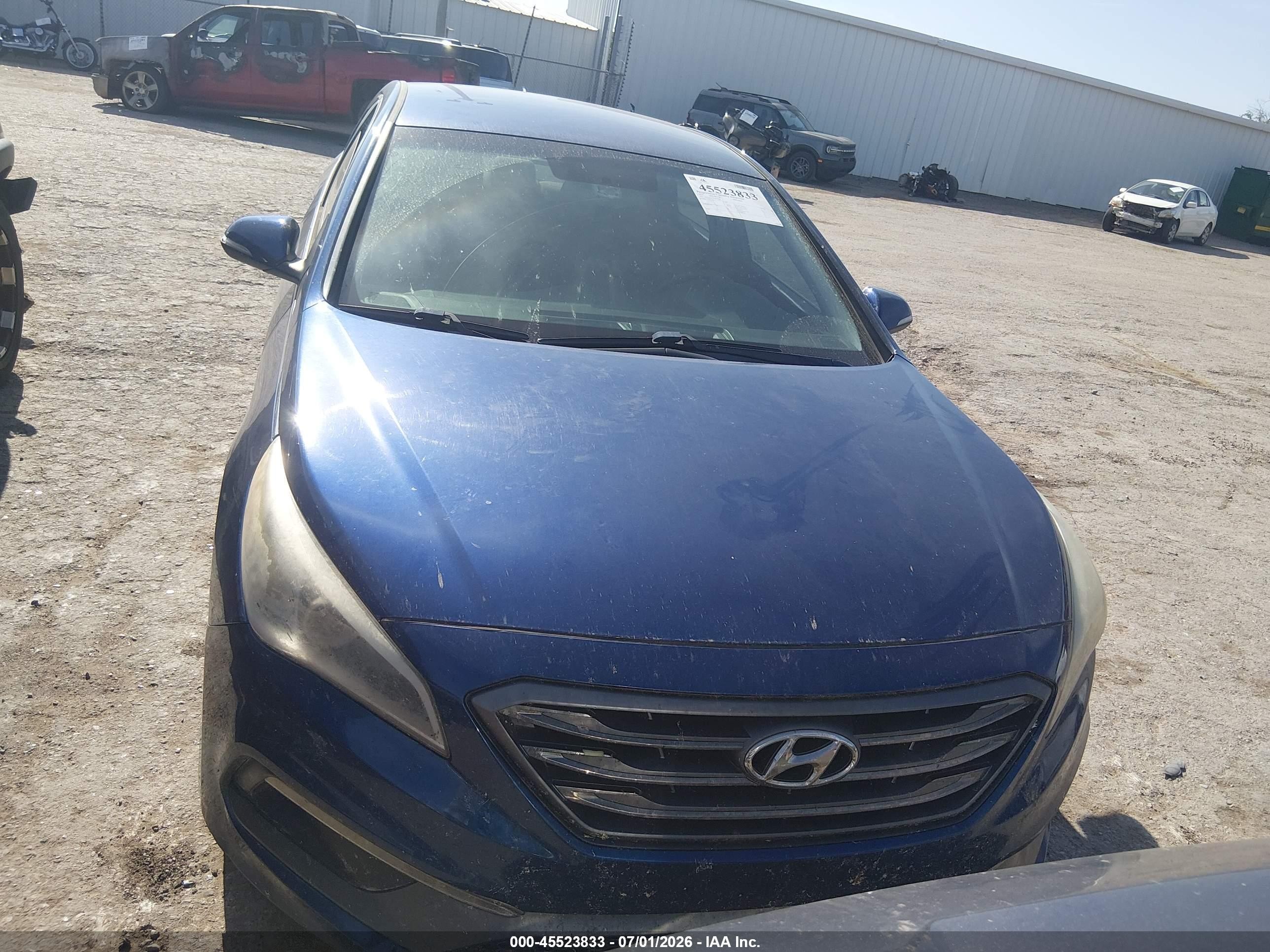 2015 Hyundai Sonata Sport Blue vin: 5NPE34AF9FH033386