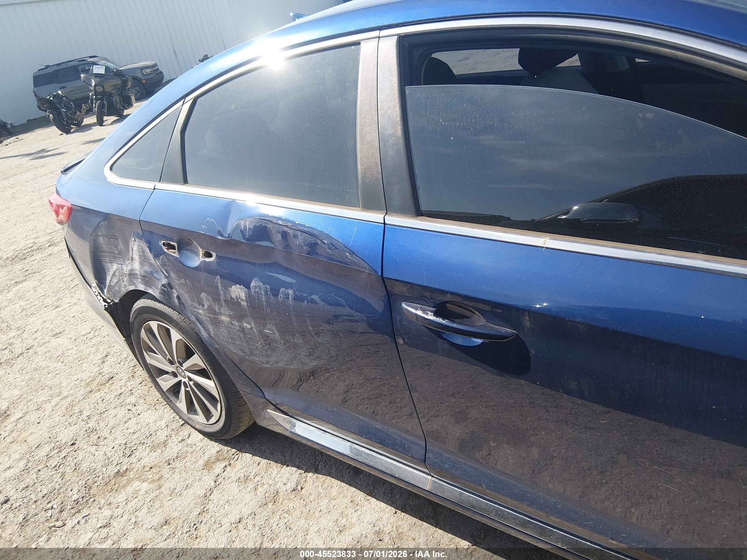 2015 Hyundai Sonata Sport Blue vin: 5NPE34AF9FH033386