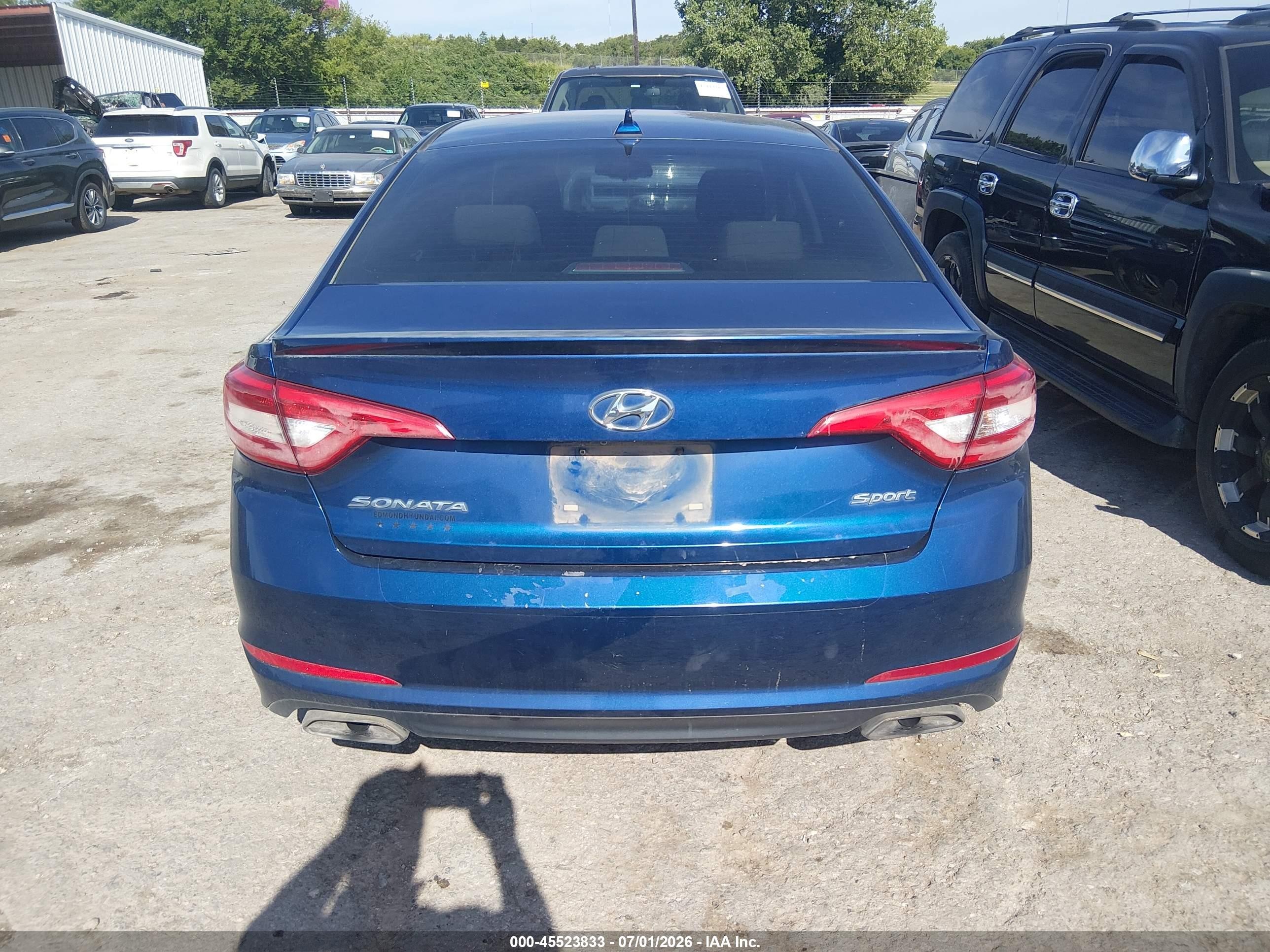2015 Hyundai Sonata Sport Blue vin: 5NPE34AF9FH033386