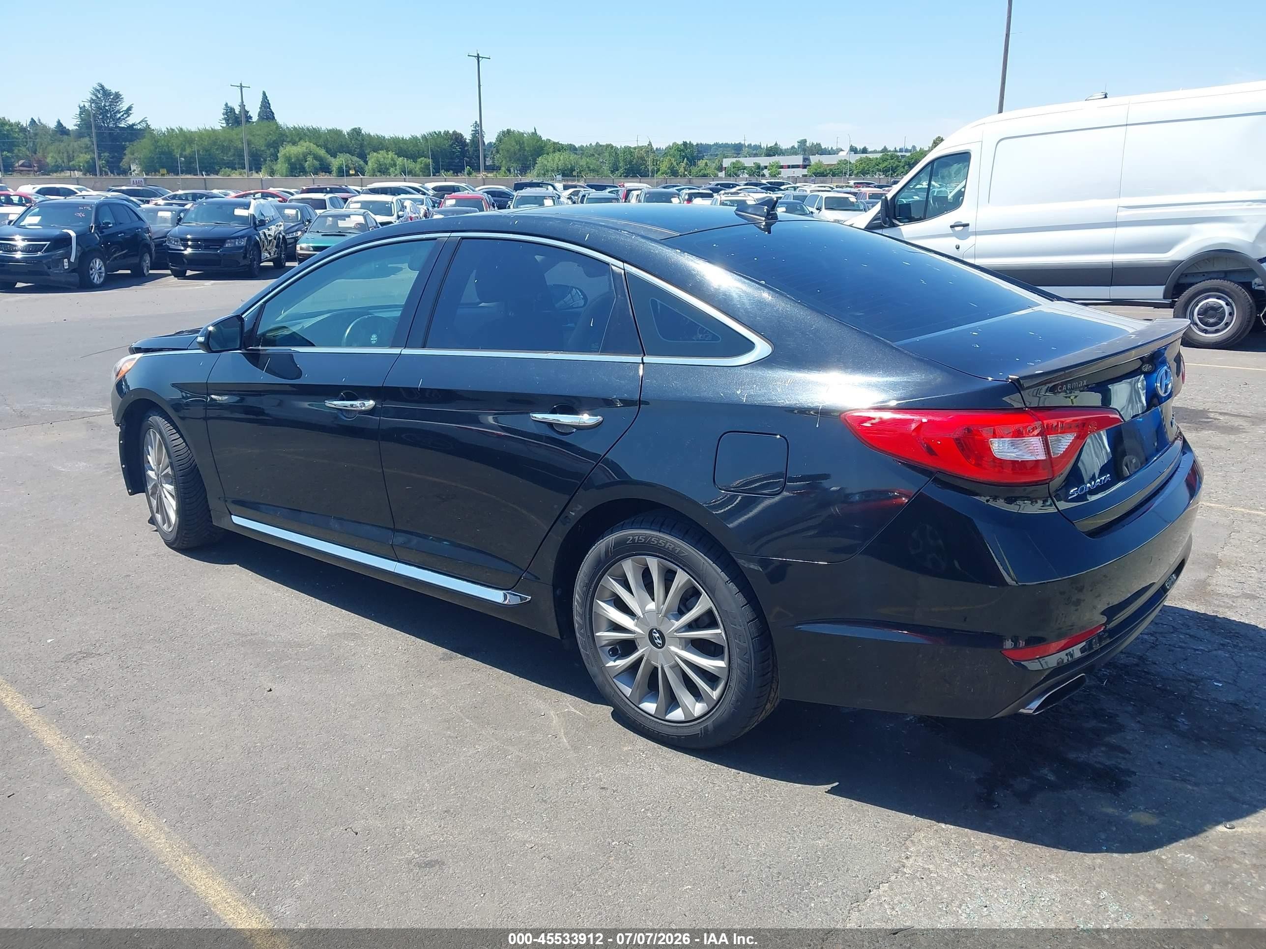 2015 Hyundai Sonata Limited Black vin: 5NPE34AF9FH033601