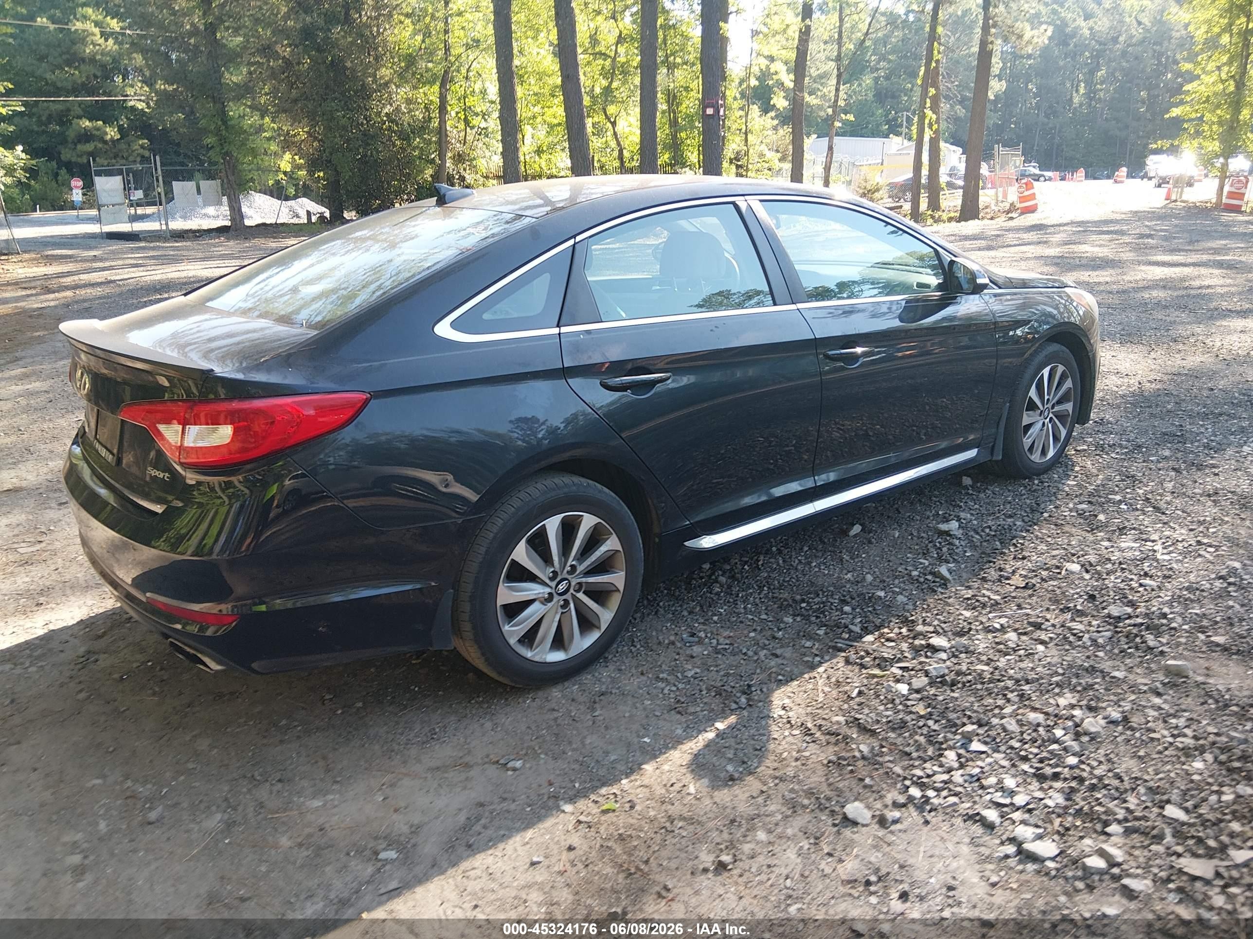 2015 Hyundai Sonata Sport Черный vin: 5NPE34AF9FH040970