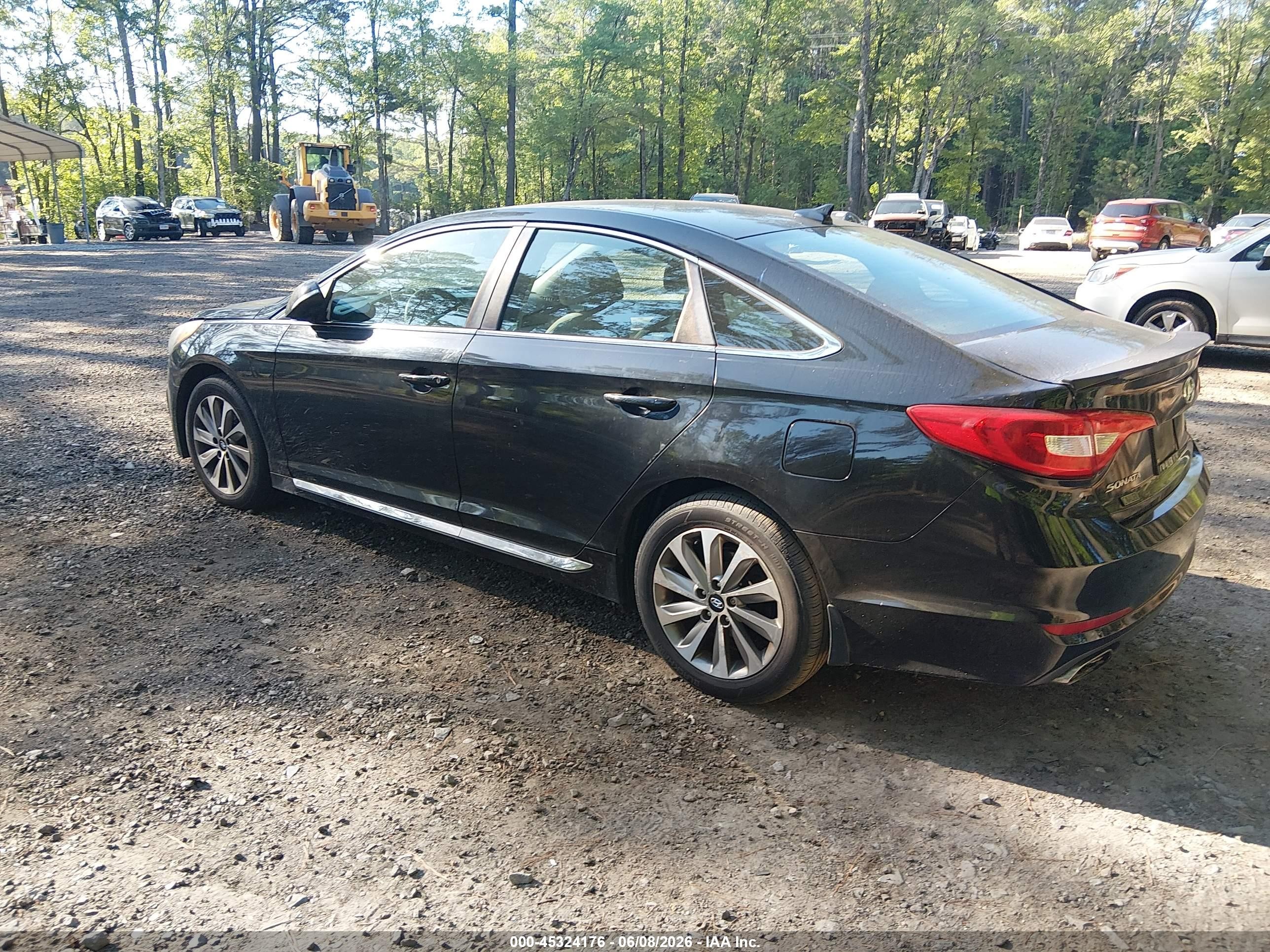 2015 Hyundai Sonata Sport Черный vin: 5NPE34AF9FH040970