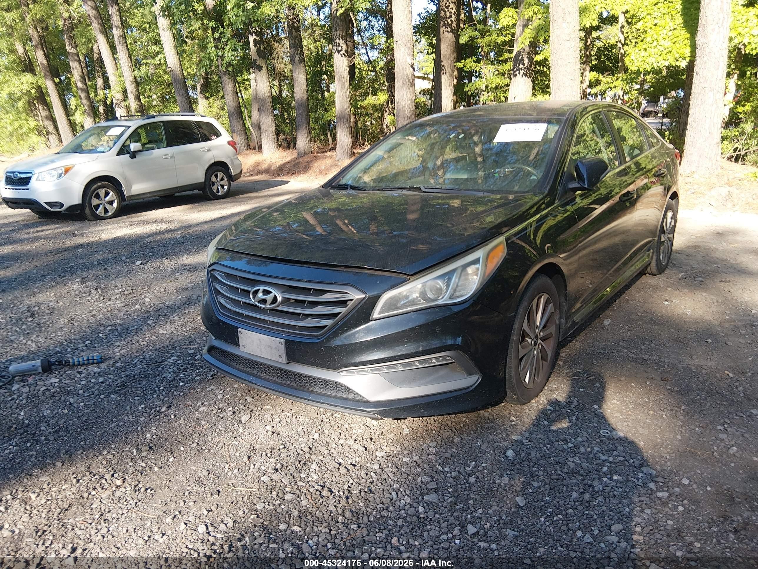 2015 Hyundai Sonata Sport Черный vin: 5NPE34AF9FH040970