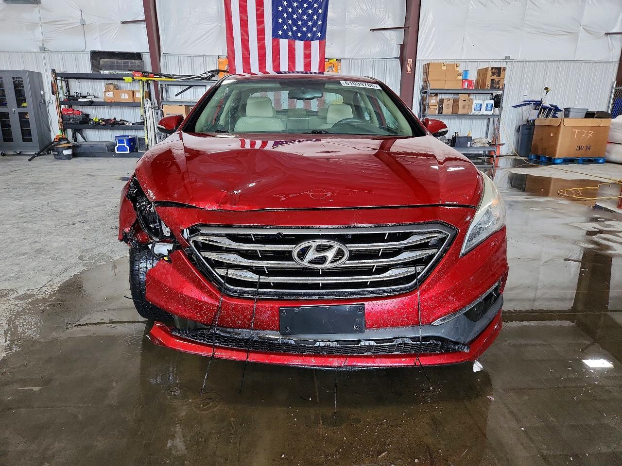 2015 Hyundai Sonata Sport Maroon vin: 5NPE34AF9FH042752