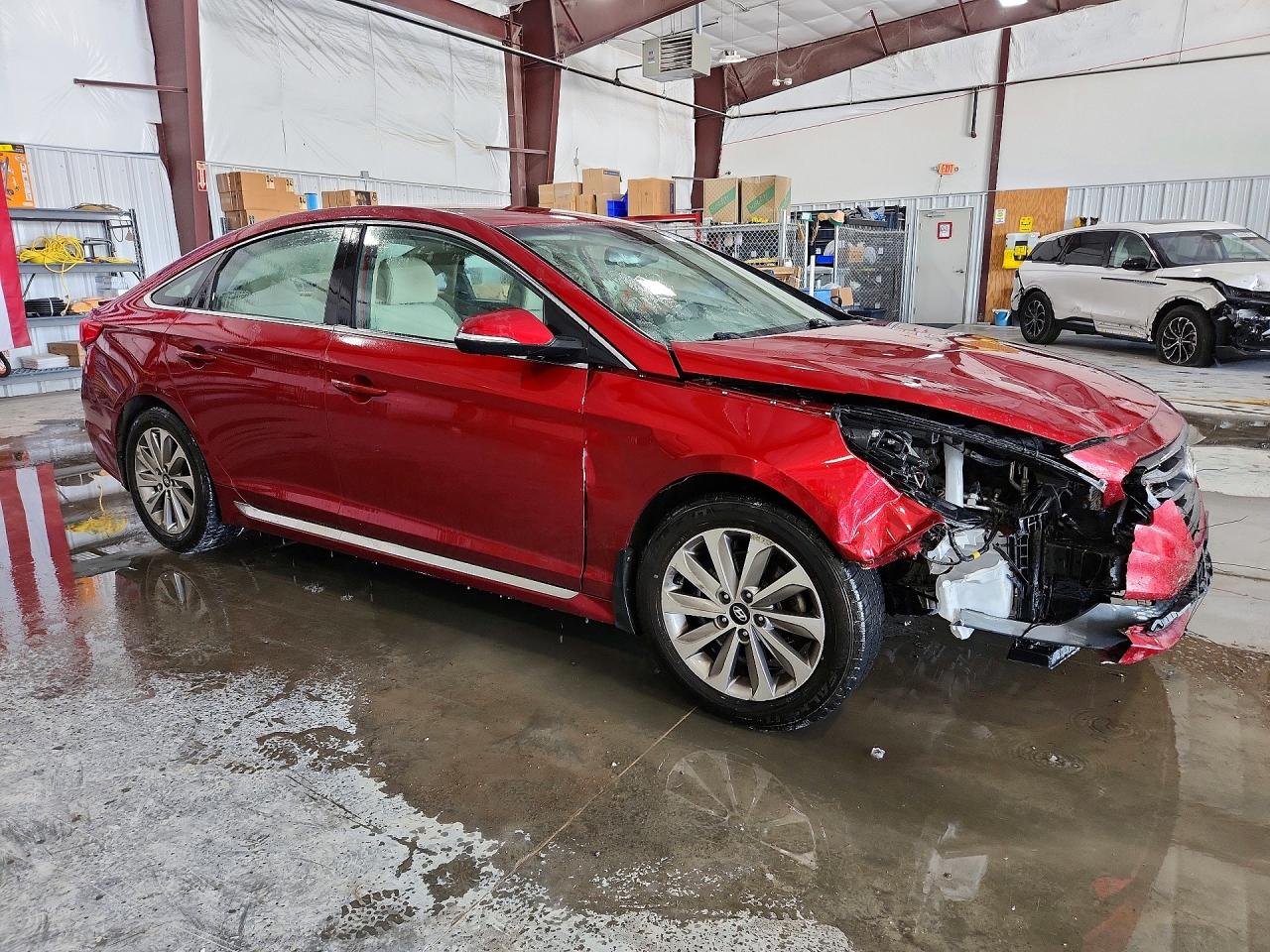2015 Hyundai Sonata Sport Maroon vin: 5NPE34AF9FH042752