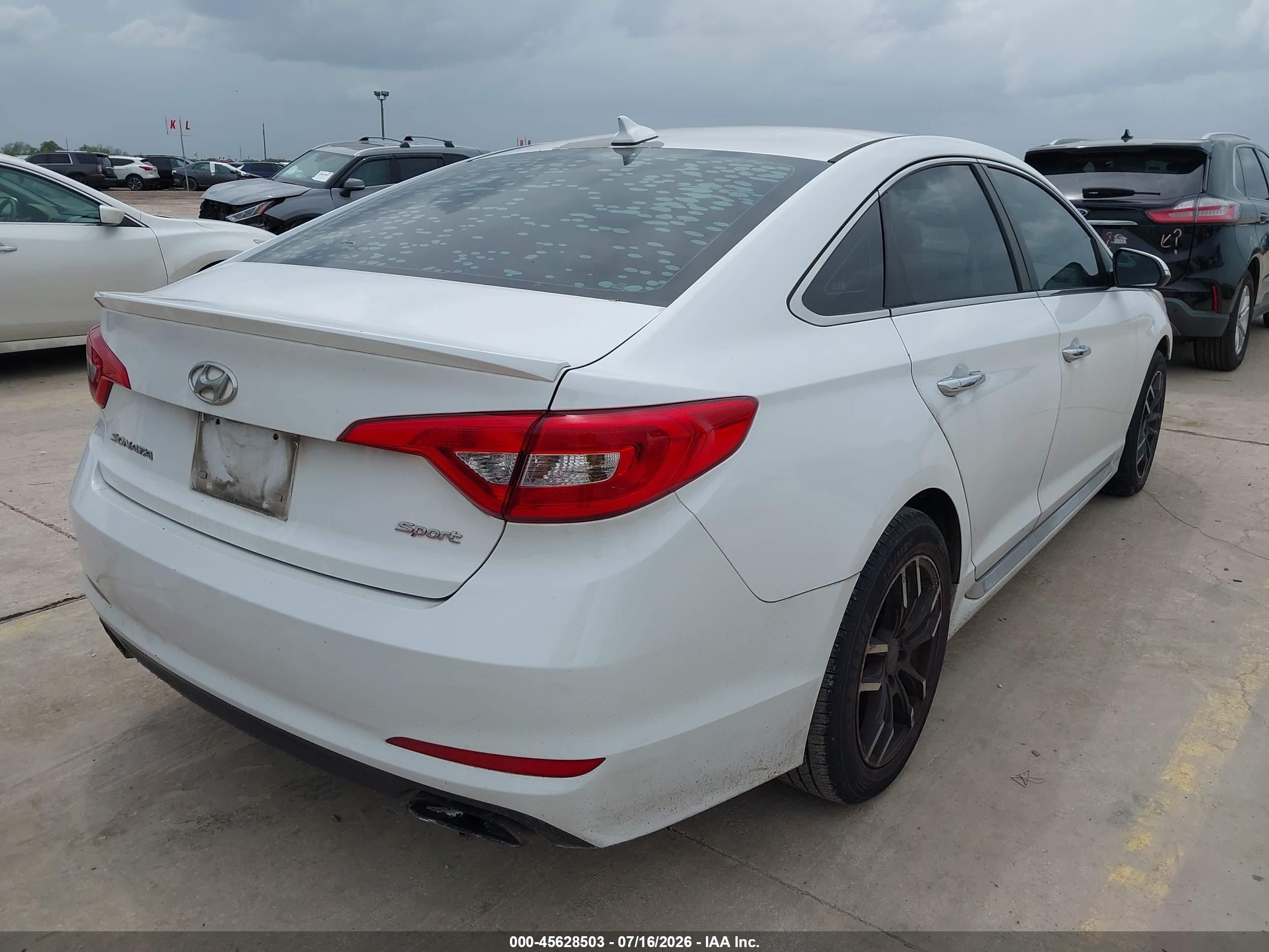 2015 Hyundai Sonata Sport White vin: 5NPE34AF9FH043187