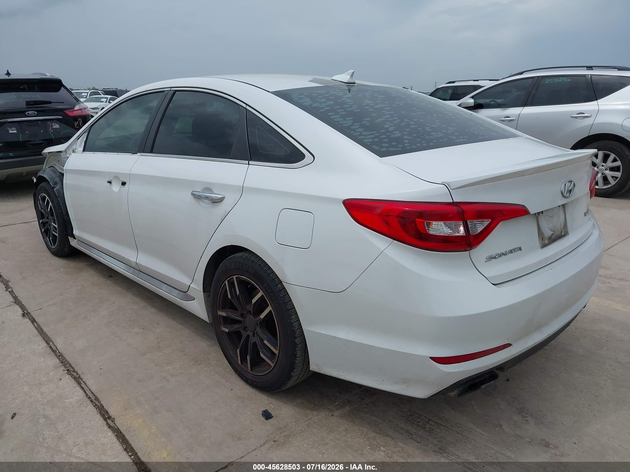 2015 Hyundai Sonata Sport White vin: 5NPE34AF9FH043187
