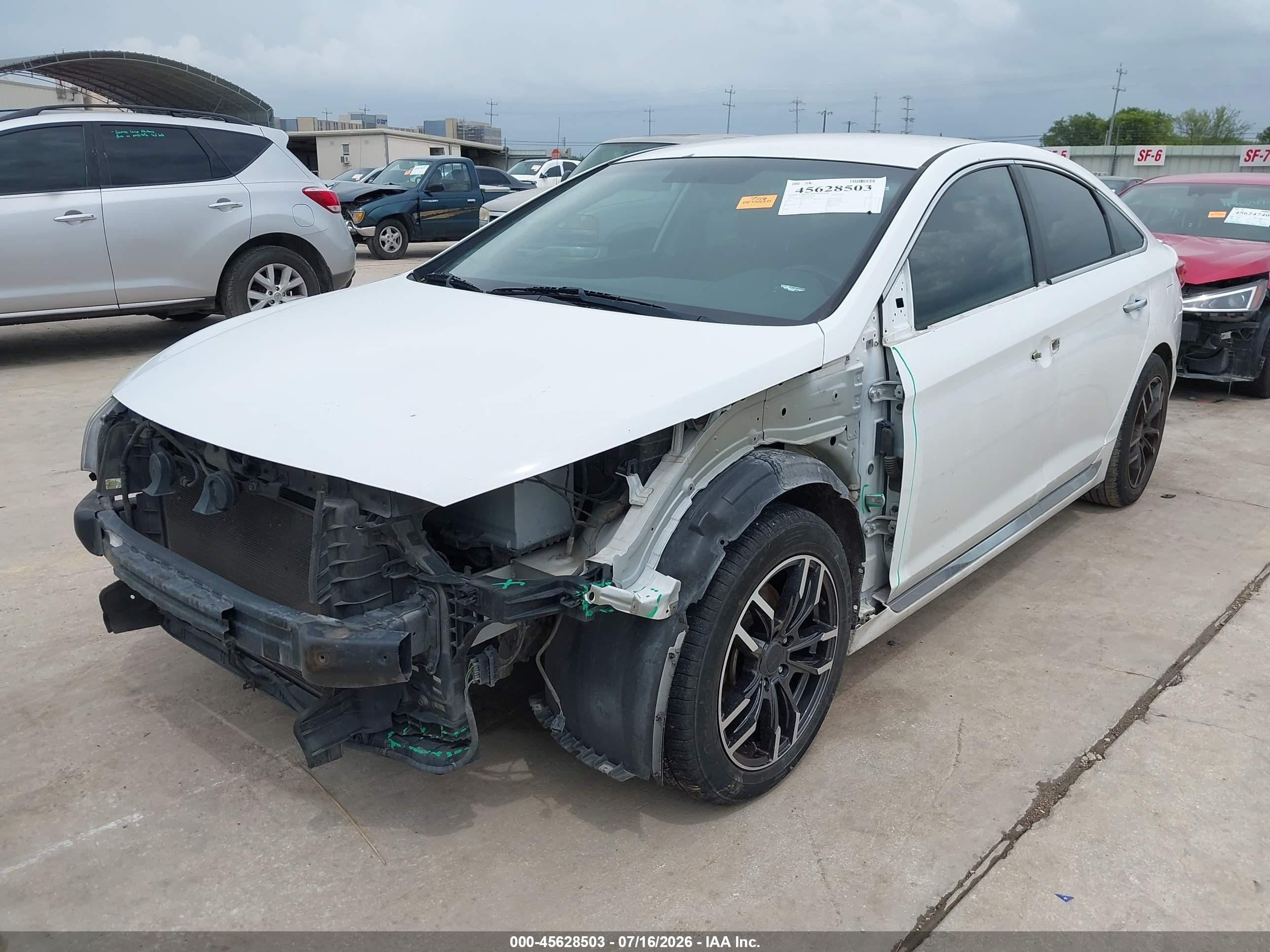 2015 Hyundai Sonata Sport White vin: 5NPE34AF9FH043187