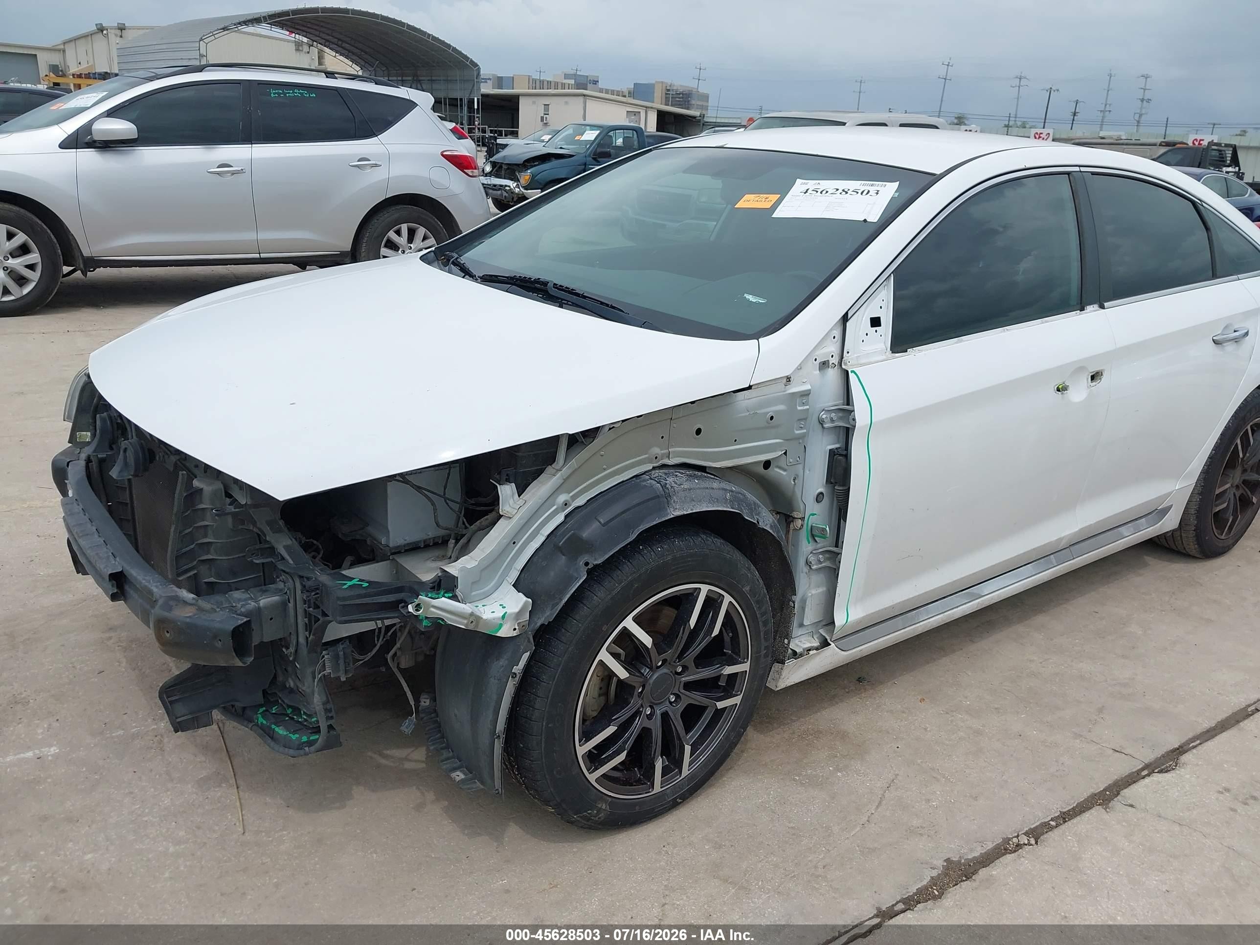 2015 Hyundai Sonata Sport White vin: 5NPE34AF9FH043187