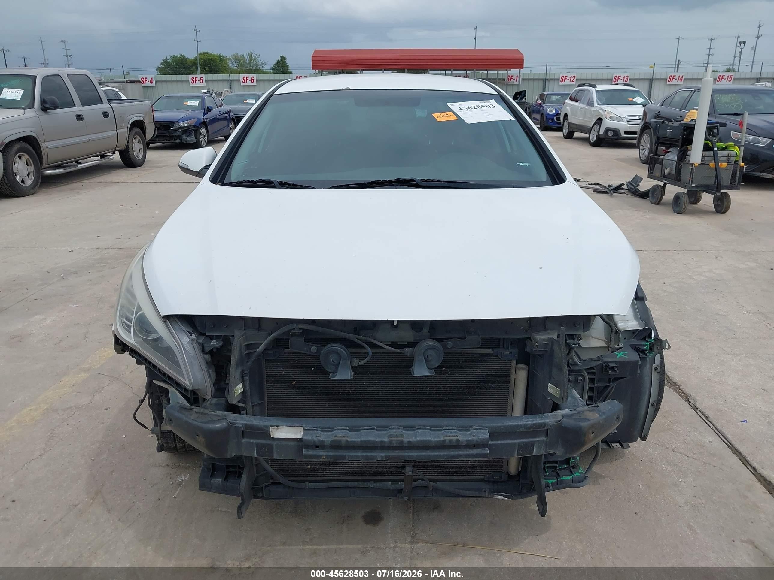 2015 Hyundai Sonata Sport White vin: 5NPE34AF9FH043187