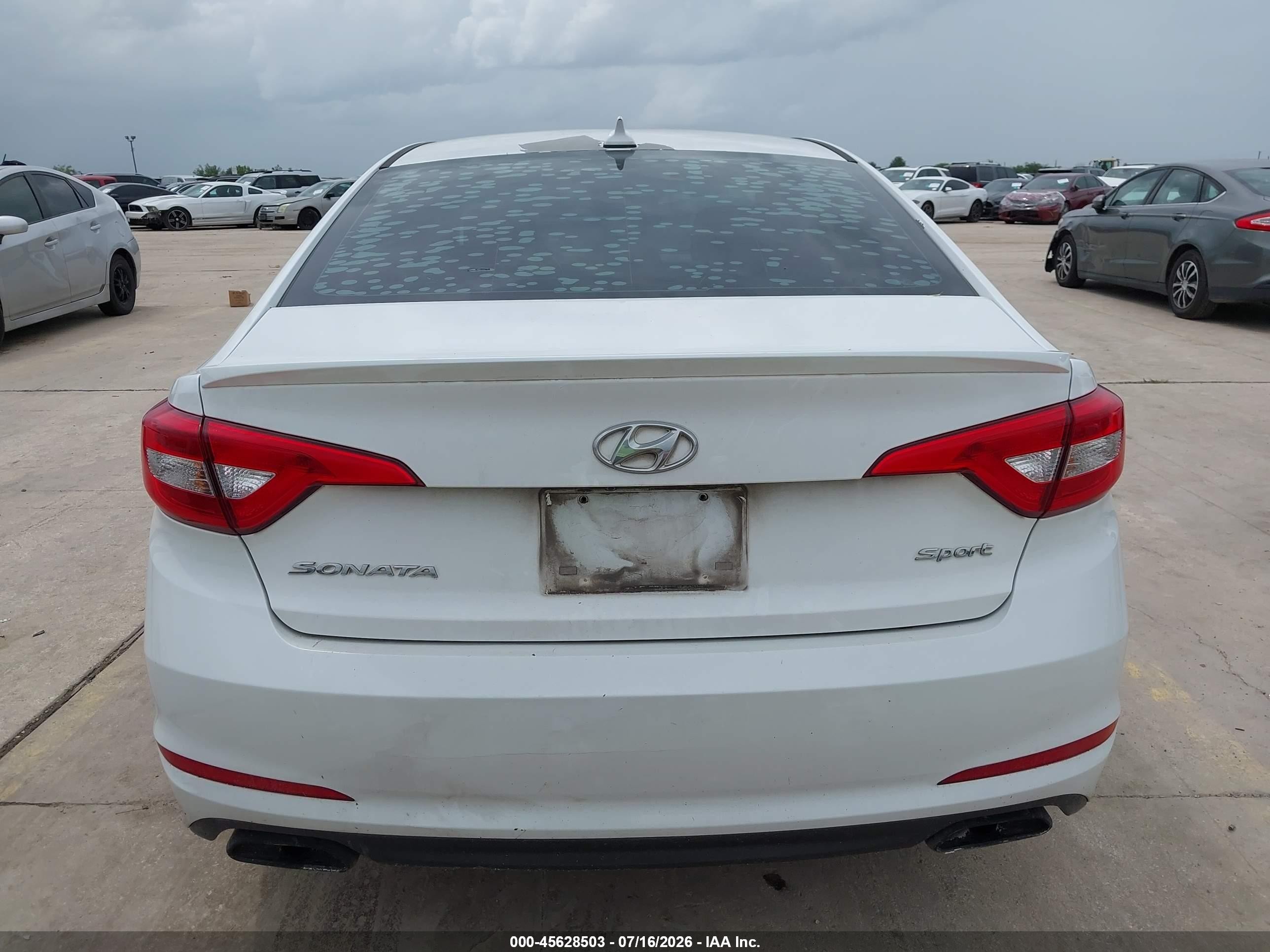 2015 Hyundai Sonata Sport White vin: 5NPE34AF9FH043187