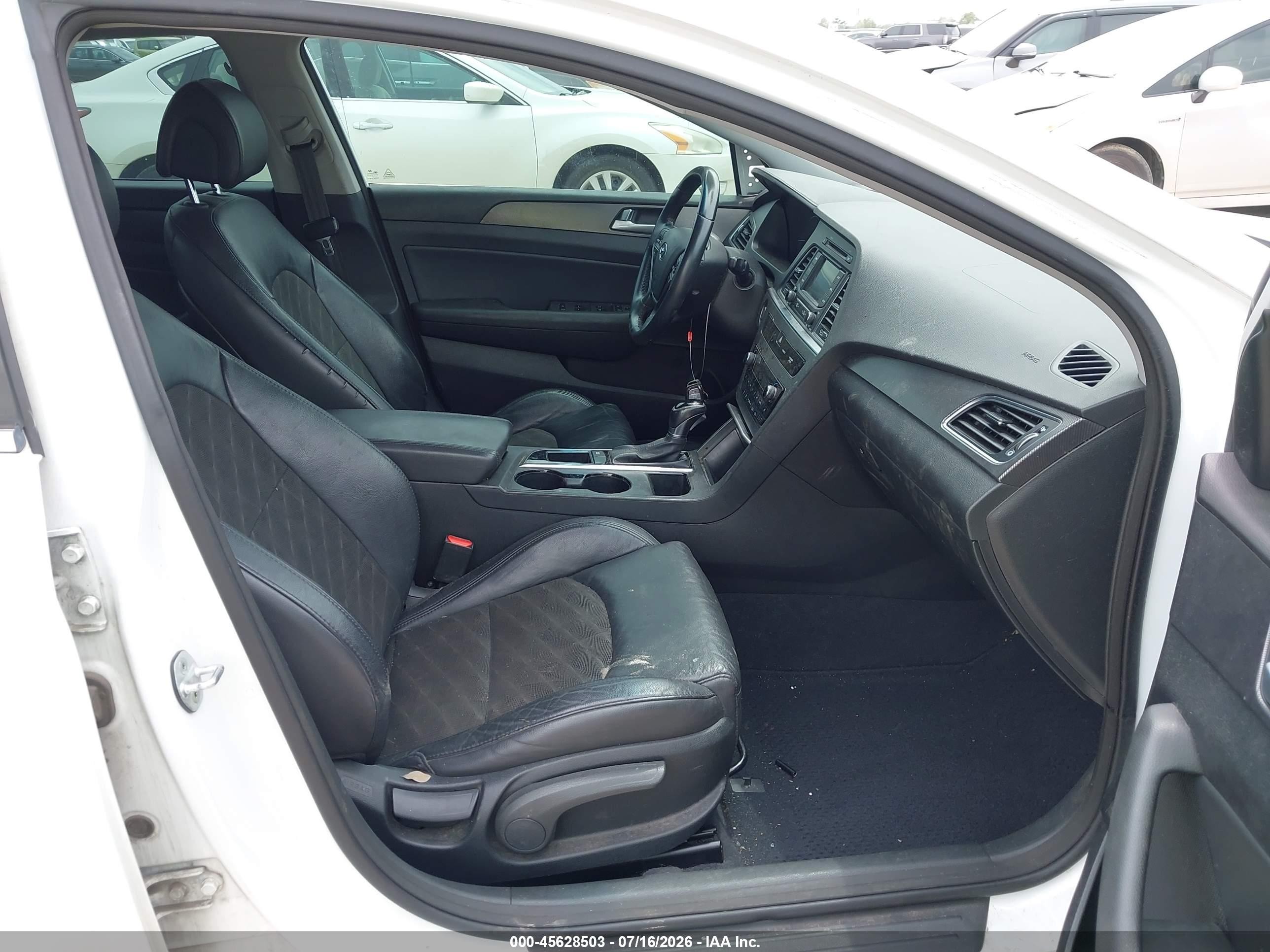 2015 Hyundai Sonata Sport White vin: 5NPE34AF9FH043187
