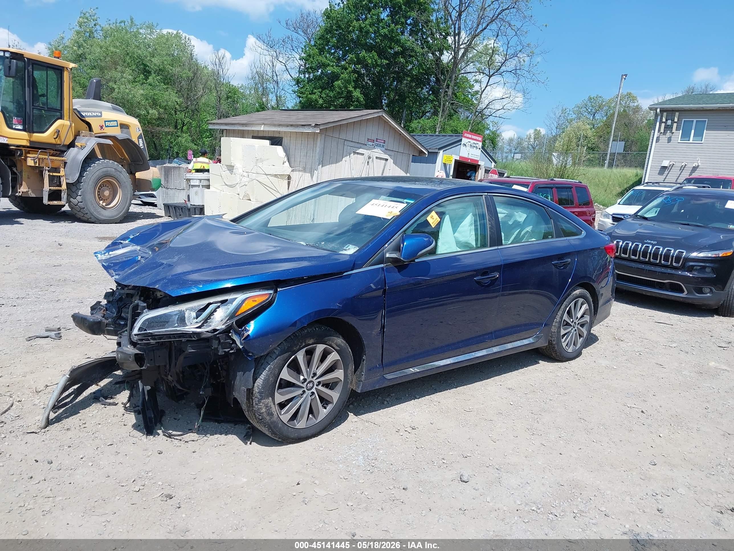 2015 Hyundai Sonata Sport Blue vin: 5NPE34AF9FH052276