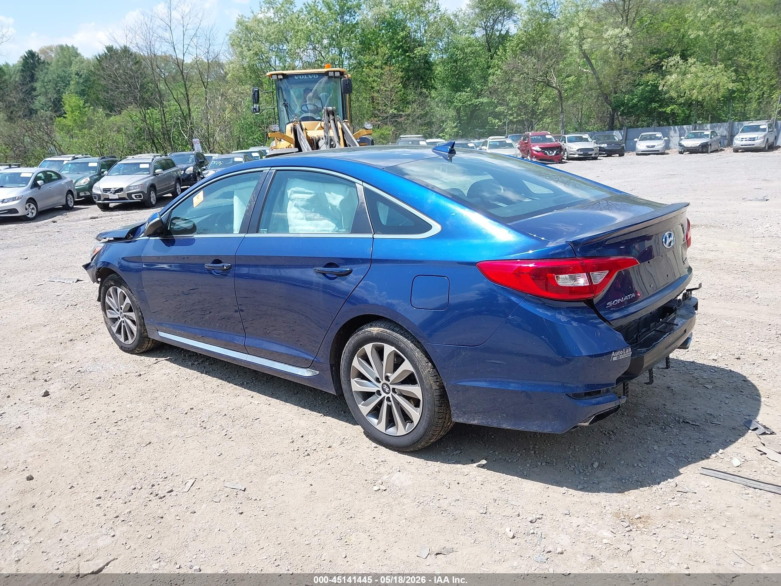 2015 Hyundai Sonata Sport Blue vin: 5NPE34AF9FH052276
